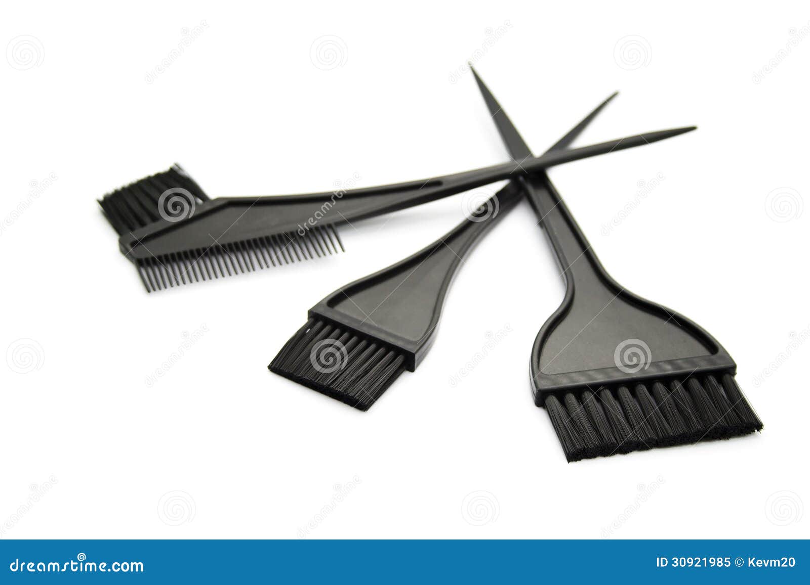 Different Hairbrush for Colouring Stock Image Image of colouring