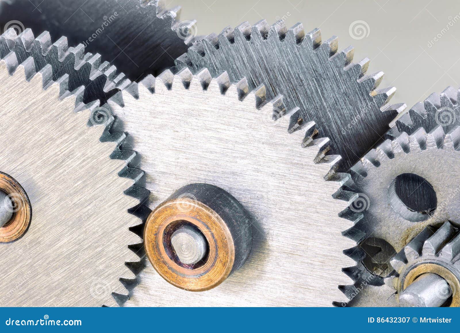 Different Industrial Gears on Industrial Background Stock Image Image