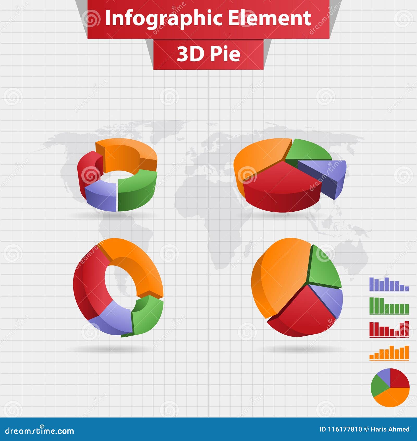 3d Pie Chart Vector