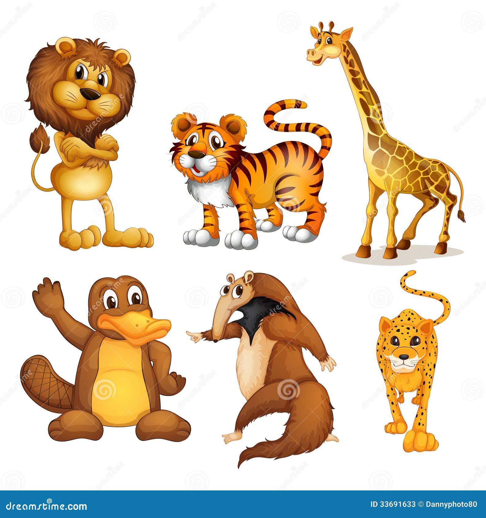 Different Kinds of Land Animals Stock Vector - Illustration of characters,  clipart: 33691633