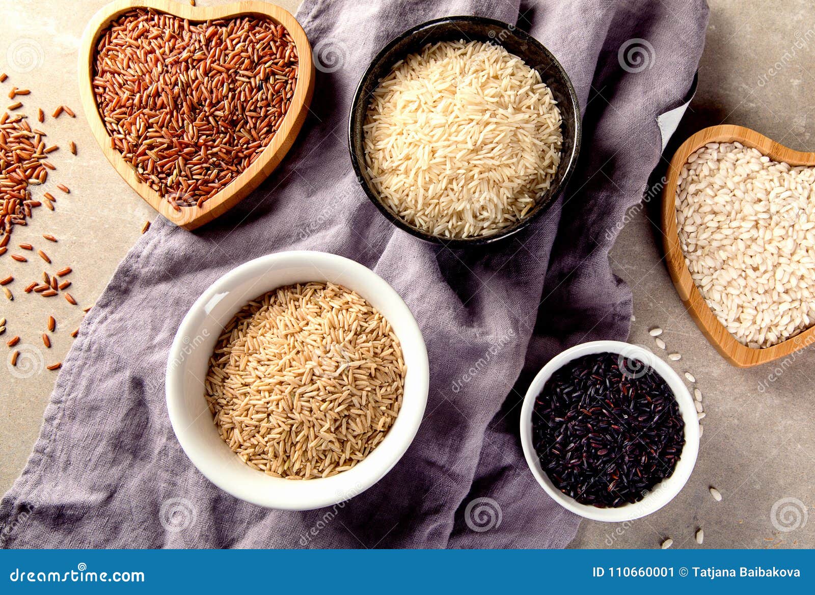 Different Kinds of Rice Grains Stock Image Image of organic