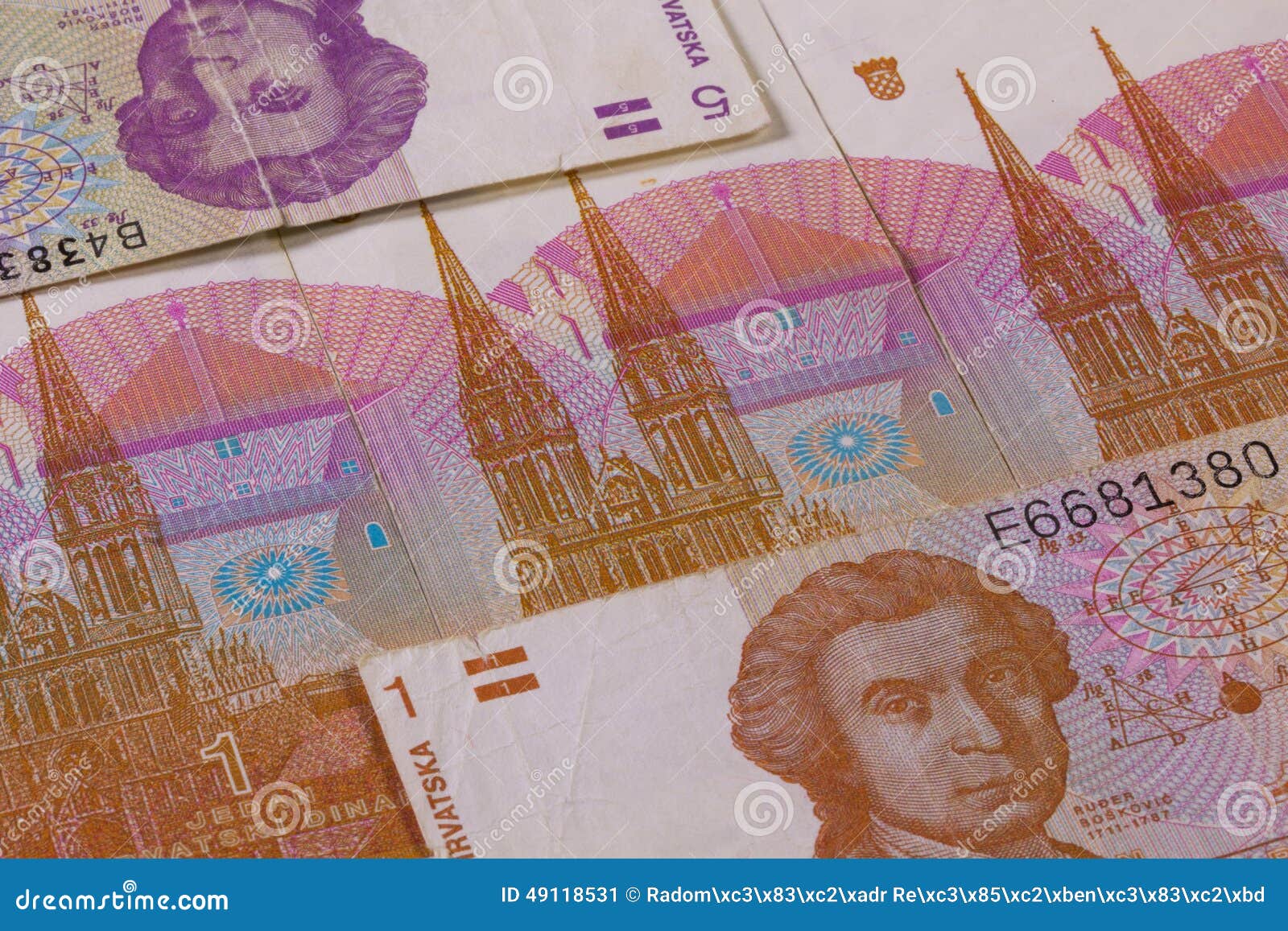 Different Kuna Banknotes from Croatia Stock Image Image of commerce