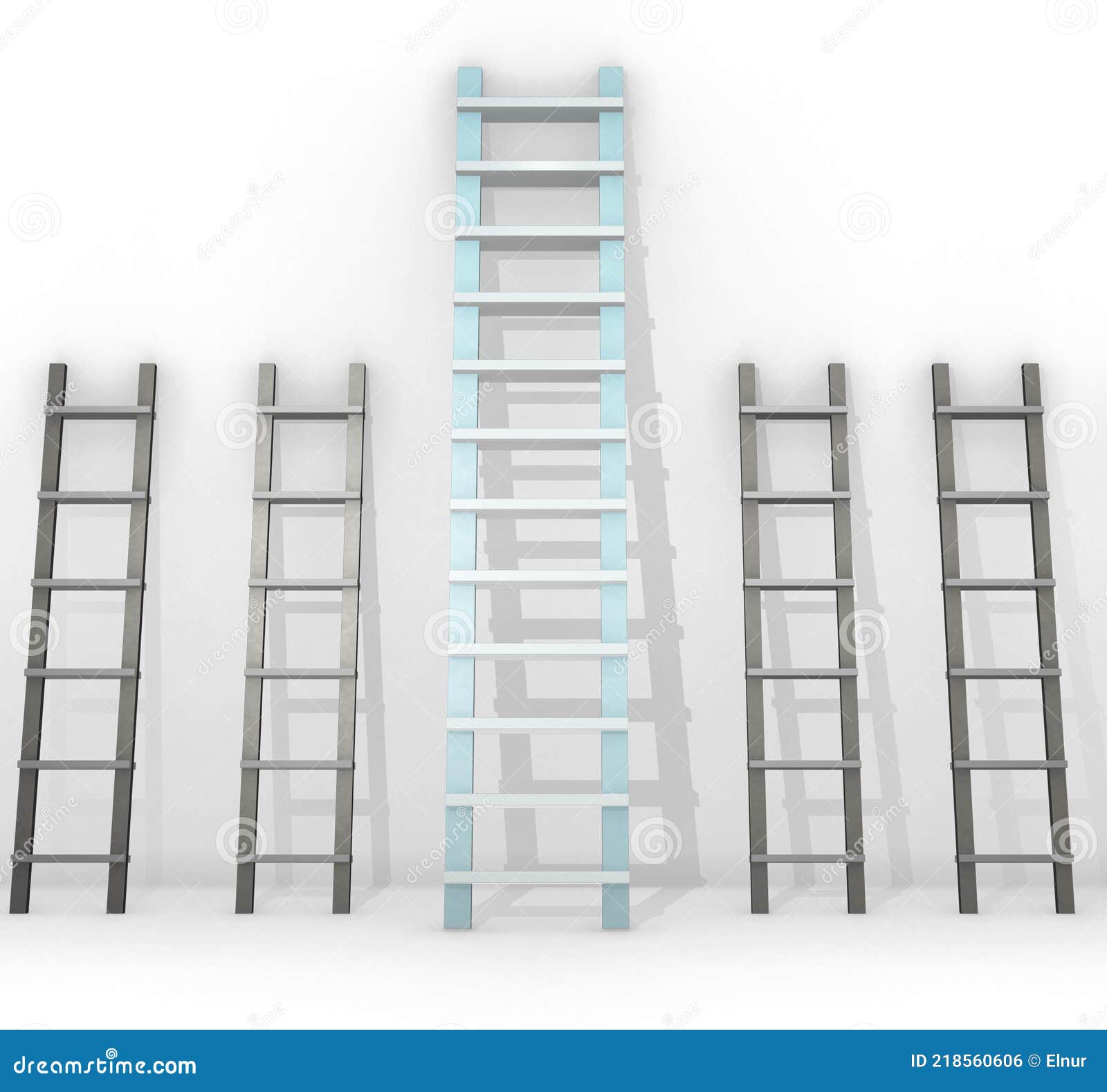 Different Ladders in Career Progression Concept Stock Illustration Illustration of confident