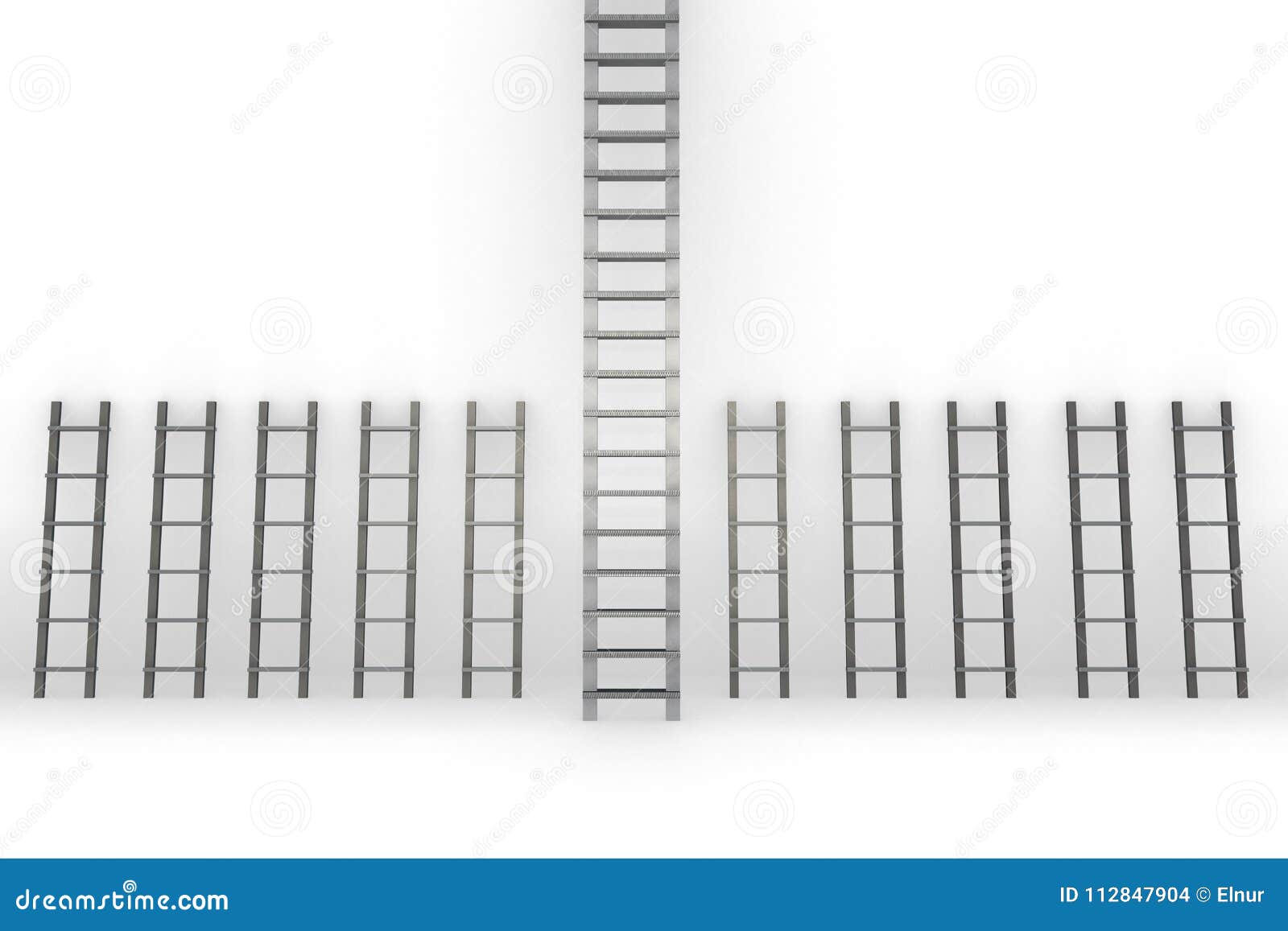 The Different Ladders in Career Progression Concept Stock Illustration Illustration of leader