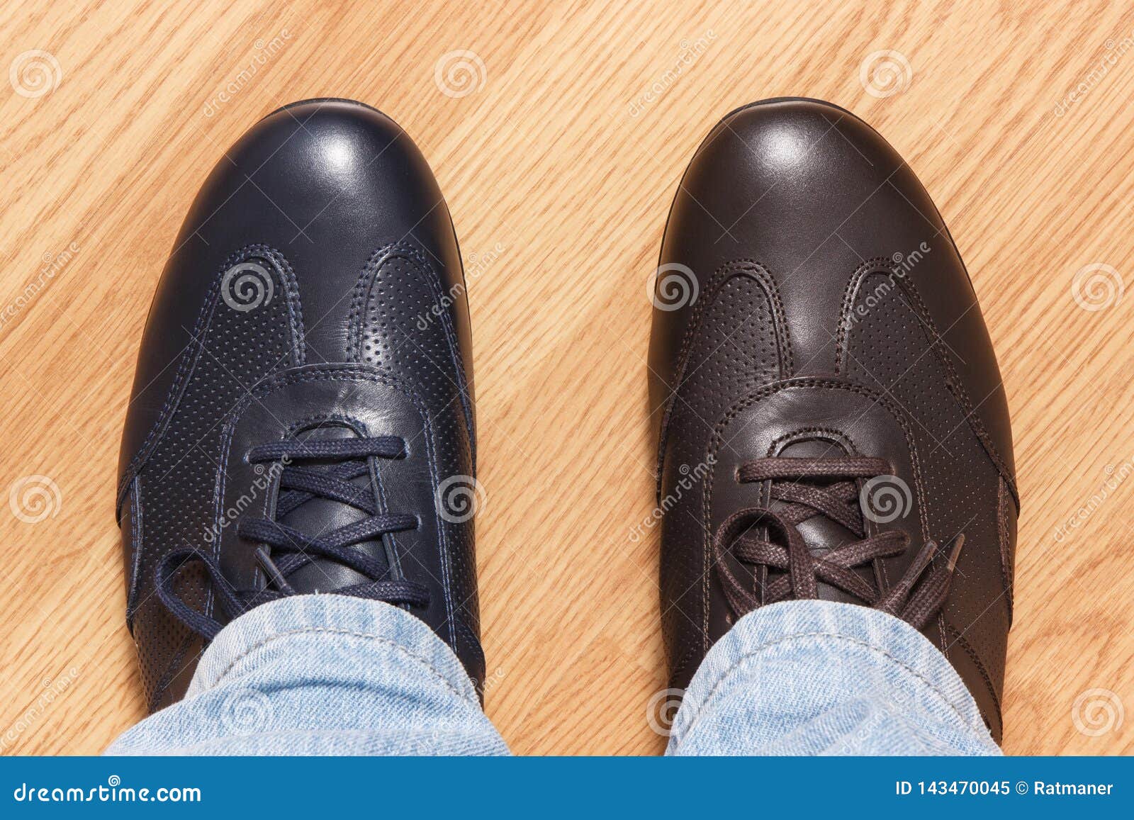 Different Leather Shoes on Board, Male Footwear Concept Stock Image ...