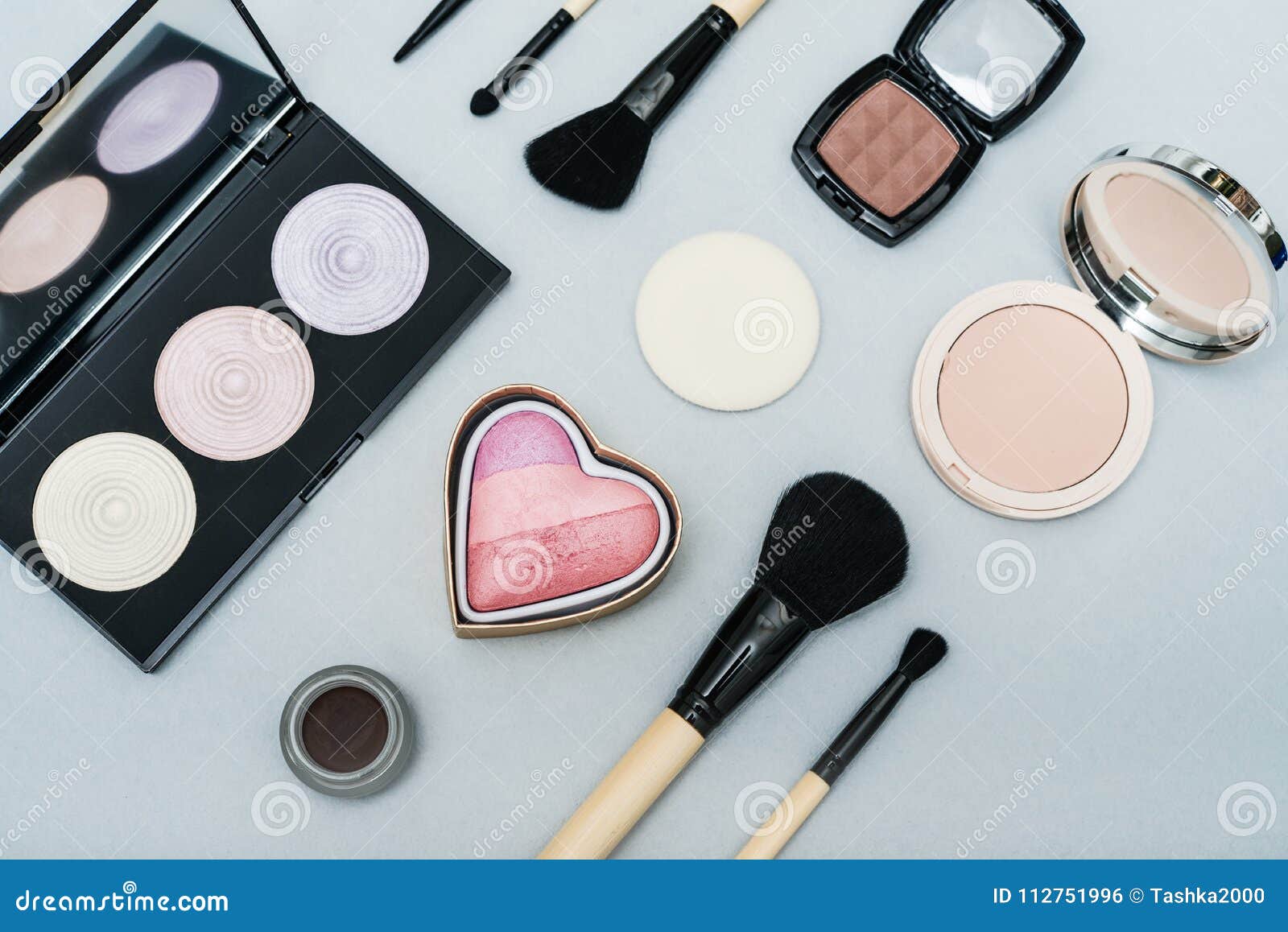 Different Makeup Brushes And Cosmetics Stock Photo Image Of Makeup