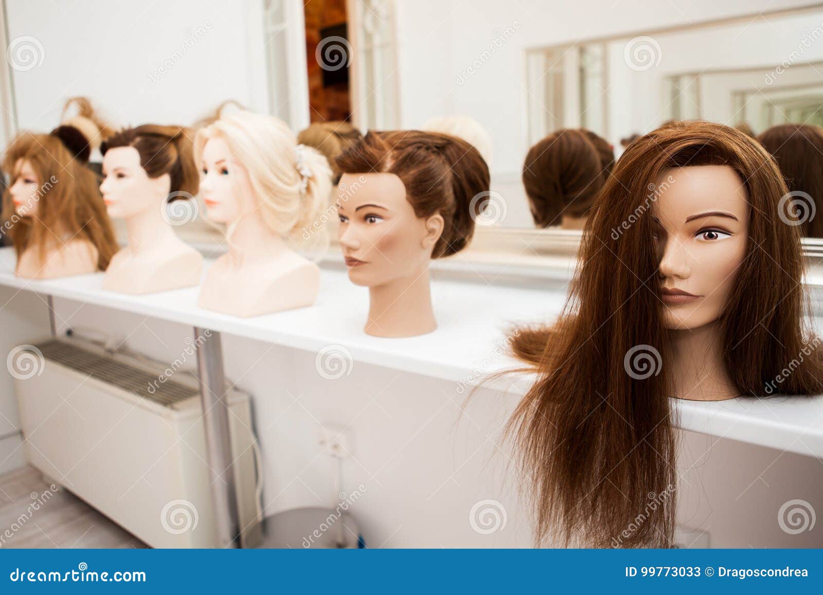 Different Mannequin with Different Hairstyles Stock Image Image of