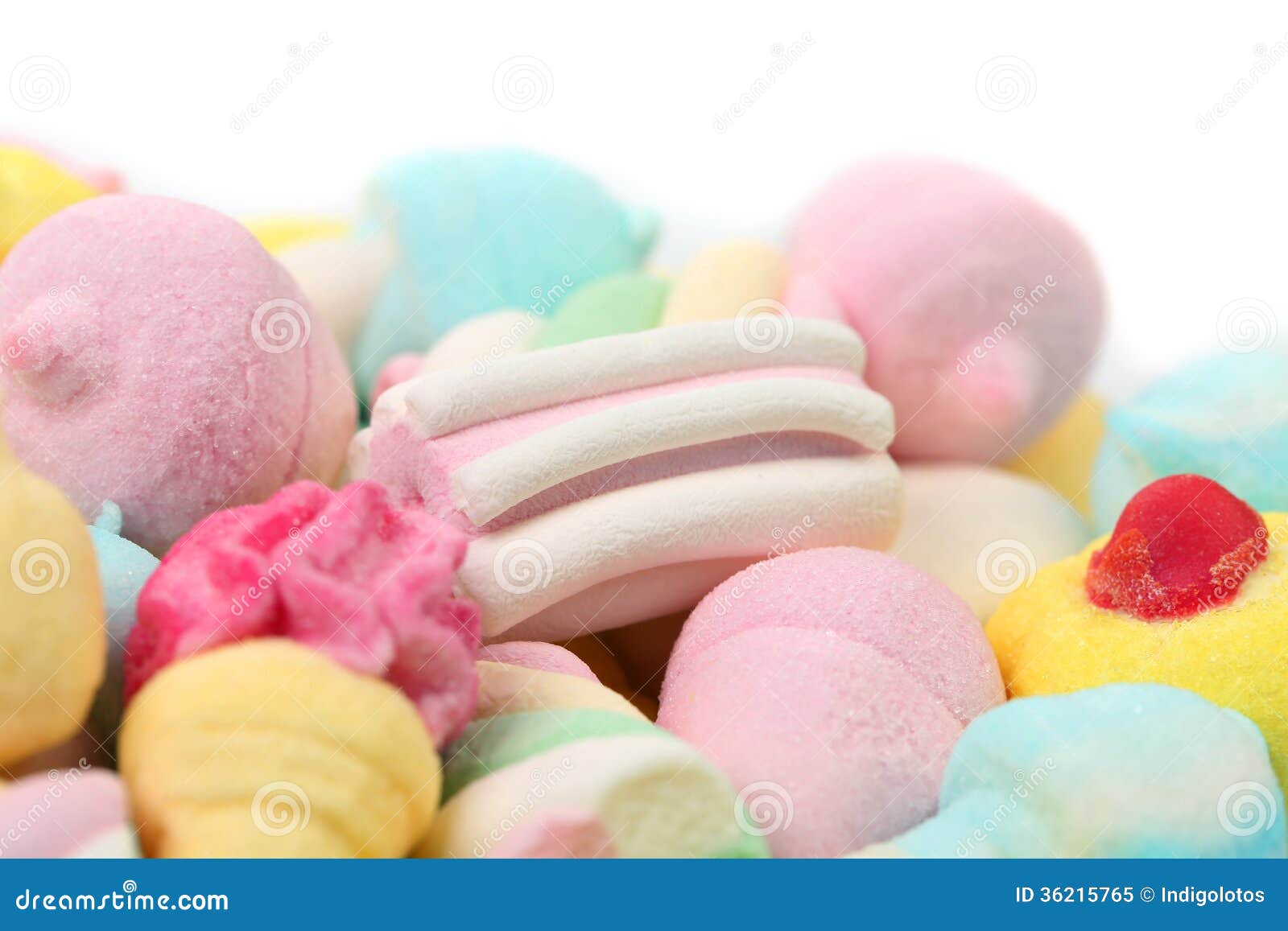 Different Marshmallow Candies. Stock Image Image of pile, cream 36215765