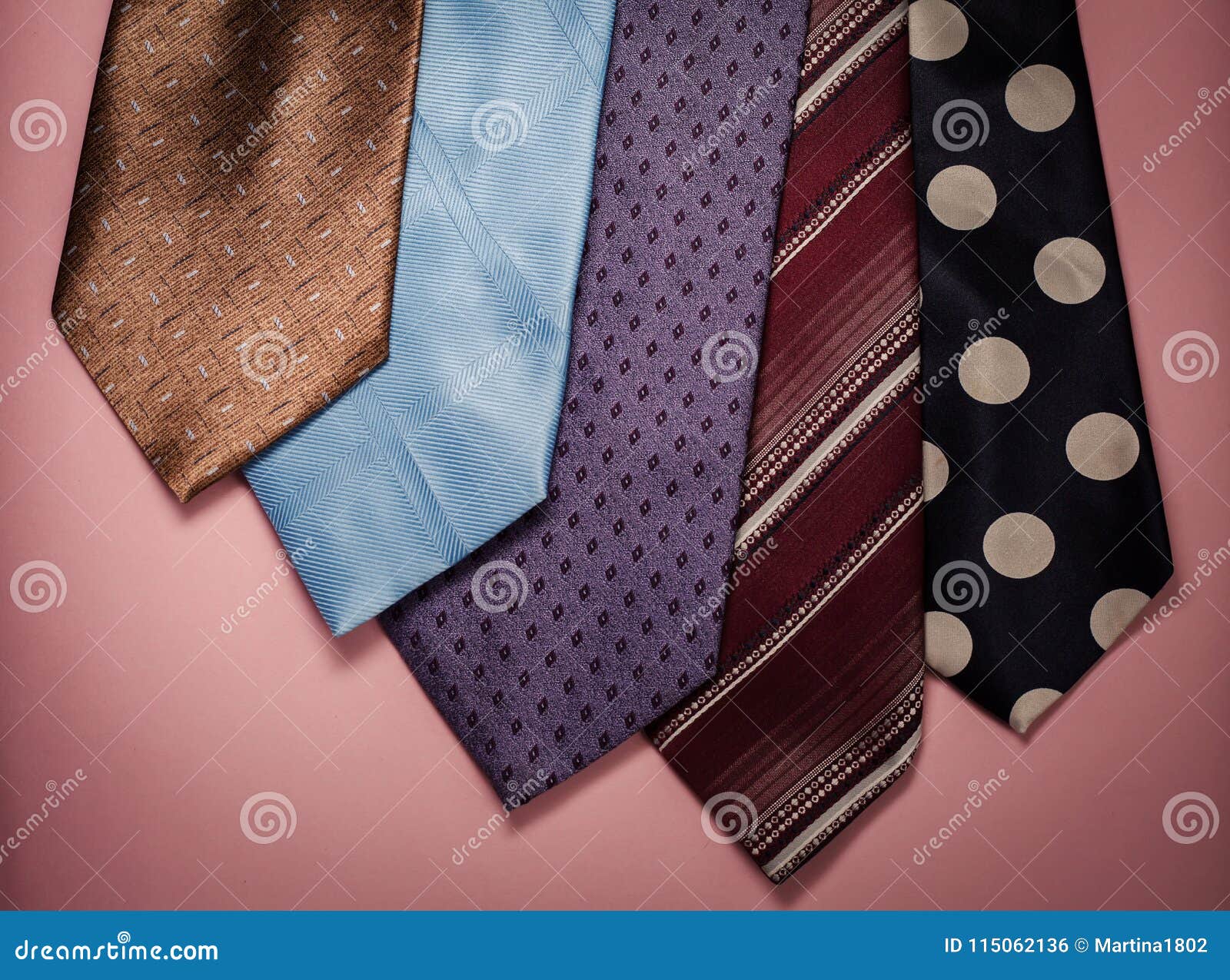 Different men`s ties stock photo. Image of male, accessory 115062136