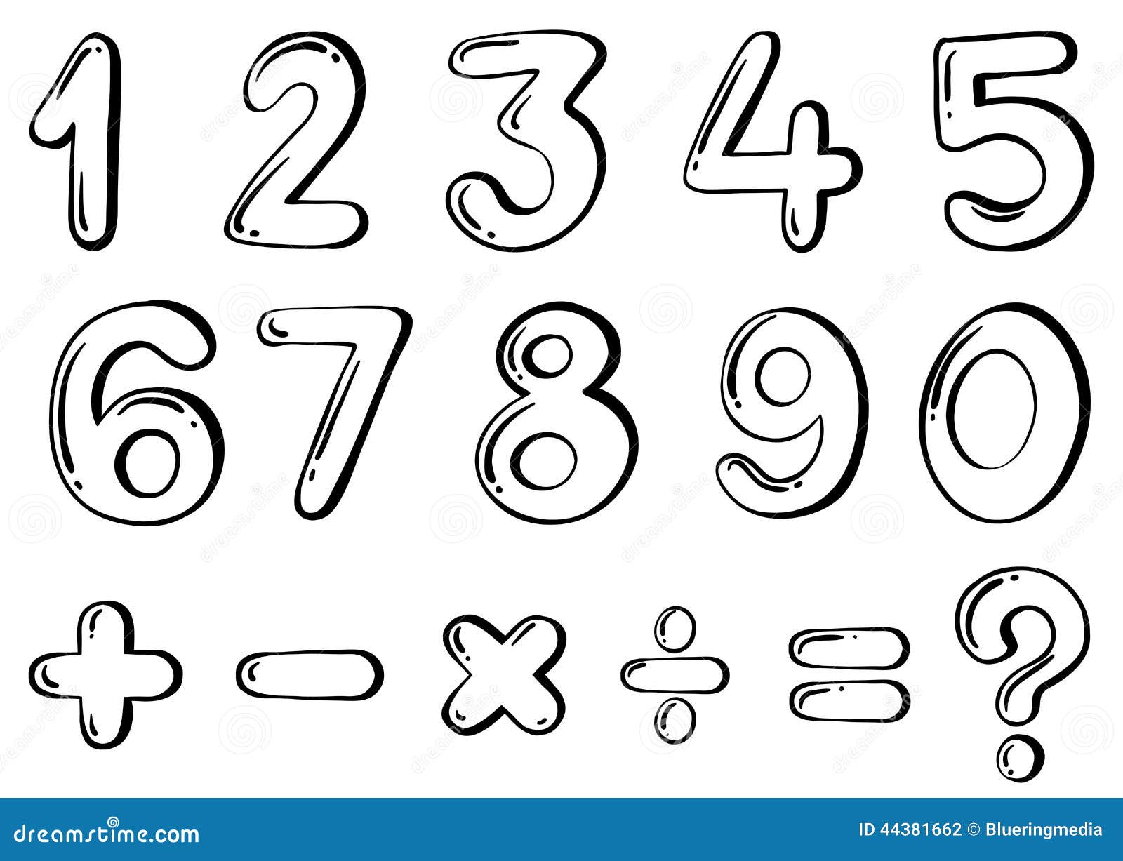 Different Numerical Figures Stock Vector Illustration Of Count