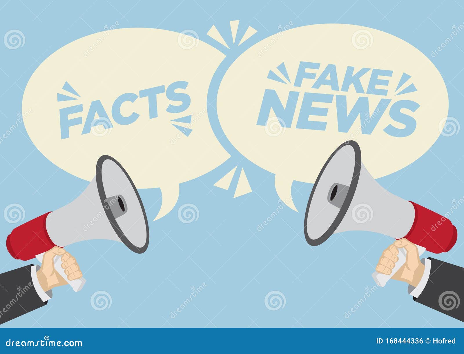 Different Opinions of Facts or Fake News. Business Concept of ...