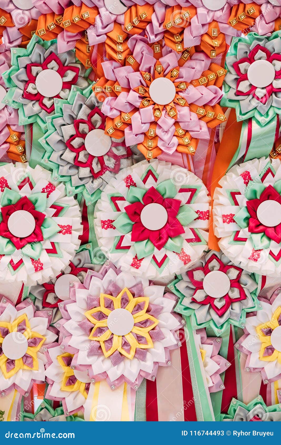 Ribbon Awards Badges for Winners in Competition Stock Image Image of