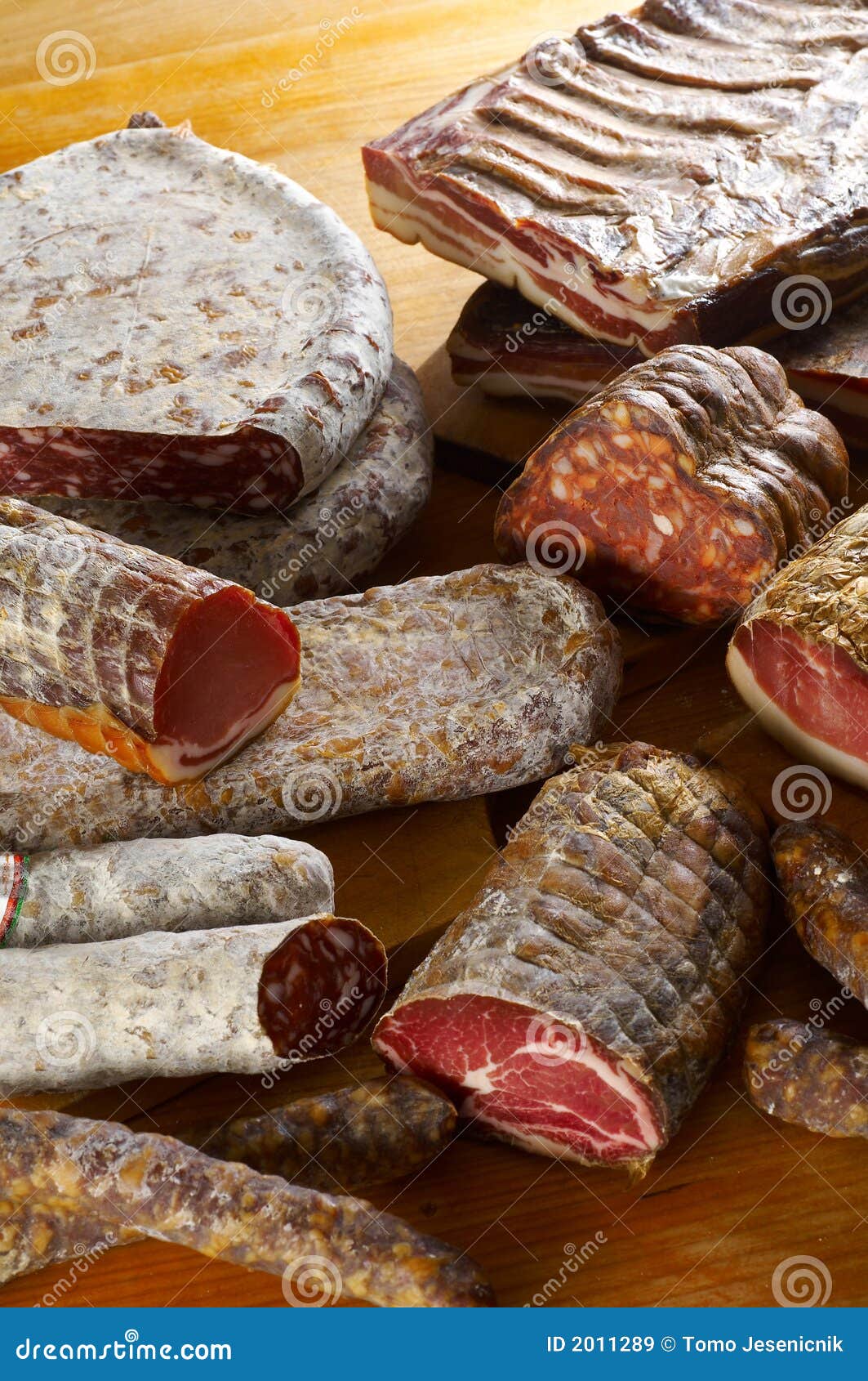 Different salami products stock image. Image of tasty 2011289