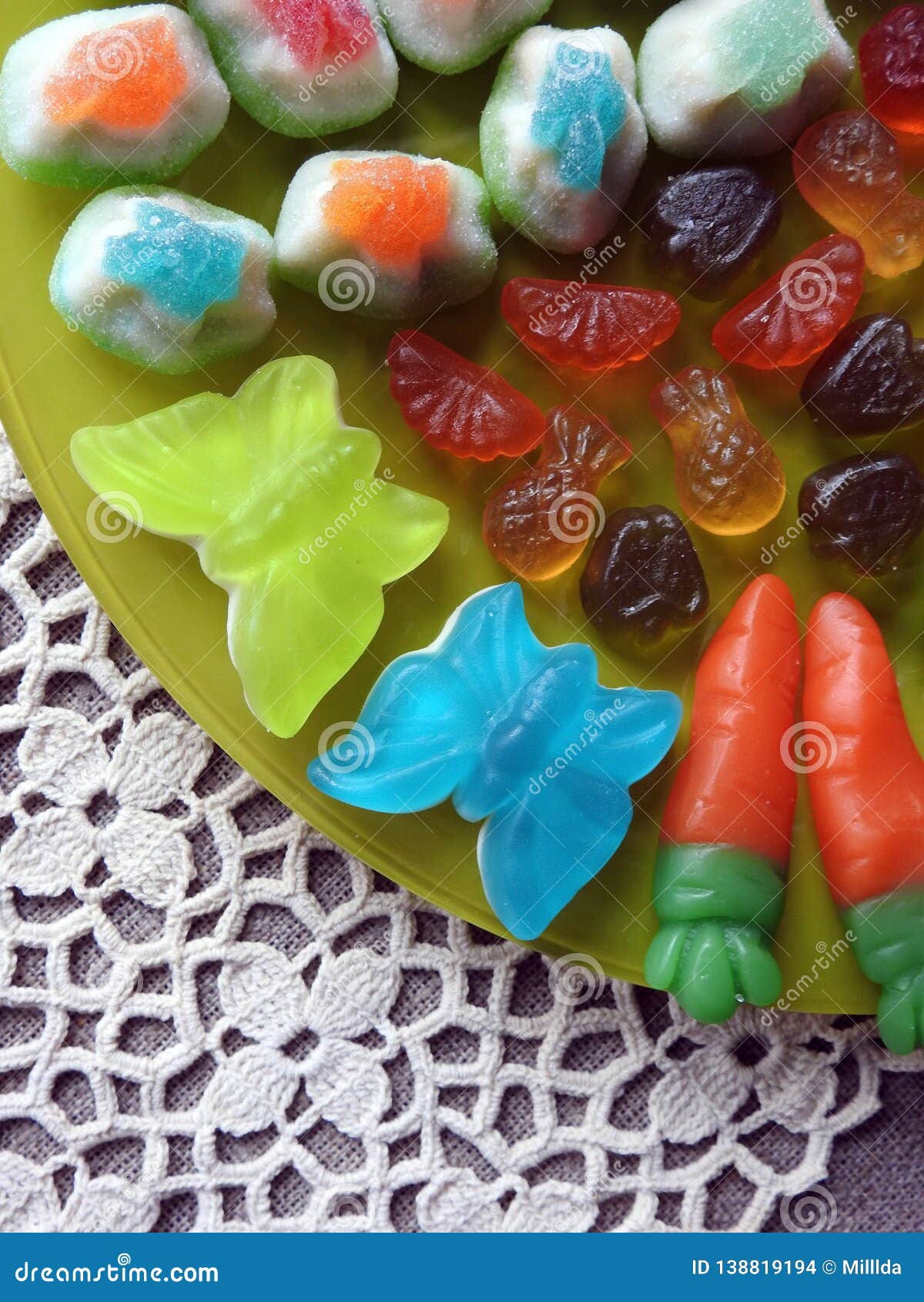 different  and colors jelly sweets, lithuania
