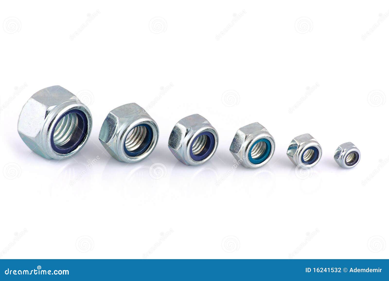 Different Size Fiber Nuts Isolated Stock Photo Image of connection