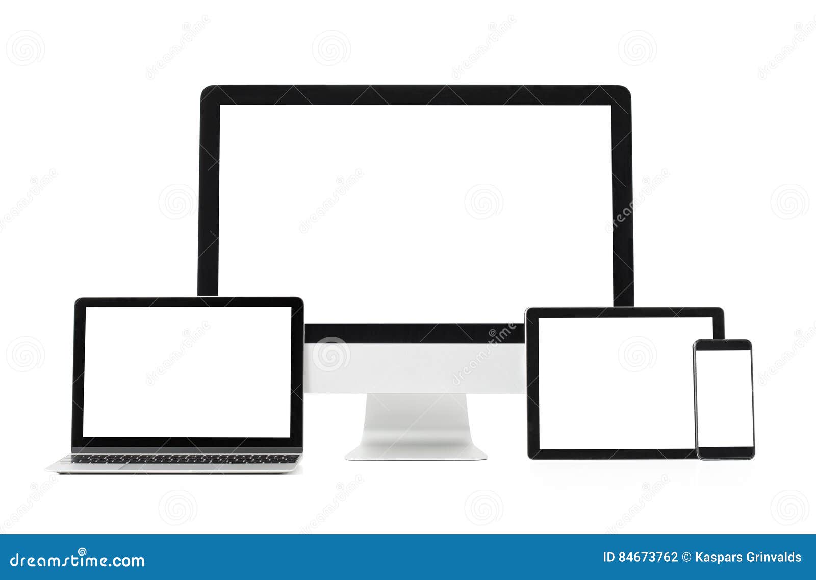 different size screens on different devices, mockup for adaptive  samples.