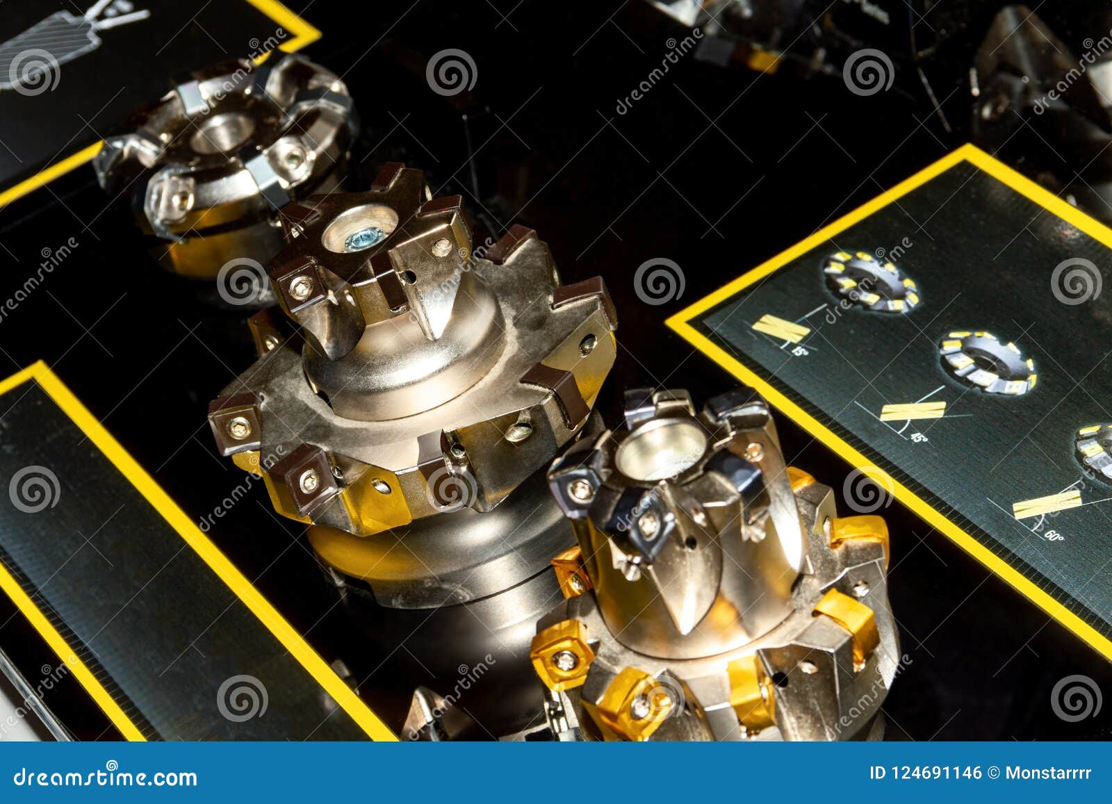 Metal Milling Cutter for Machine Tool Stock Photo Image of accuracy, background 124691146
