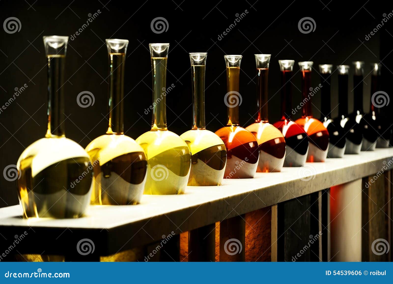 Different Sorts of Wine in Special Bottles Stock Photo Image of