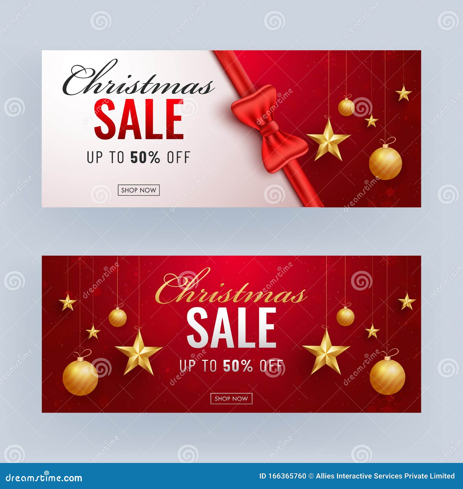 Different Style Christmas Sale Header or Banner Design with 50 Discount ...