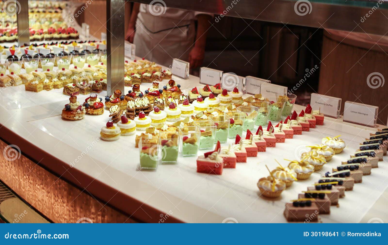 Different Desserts in a Restaurant Stock Image Image of brown, buns
