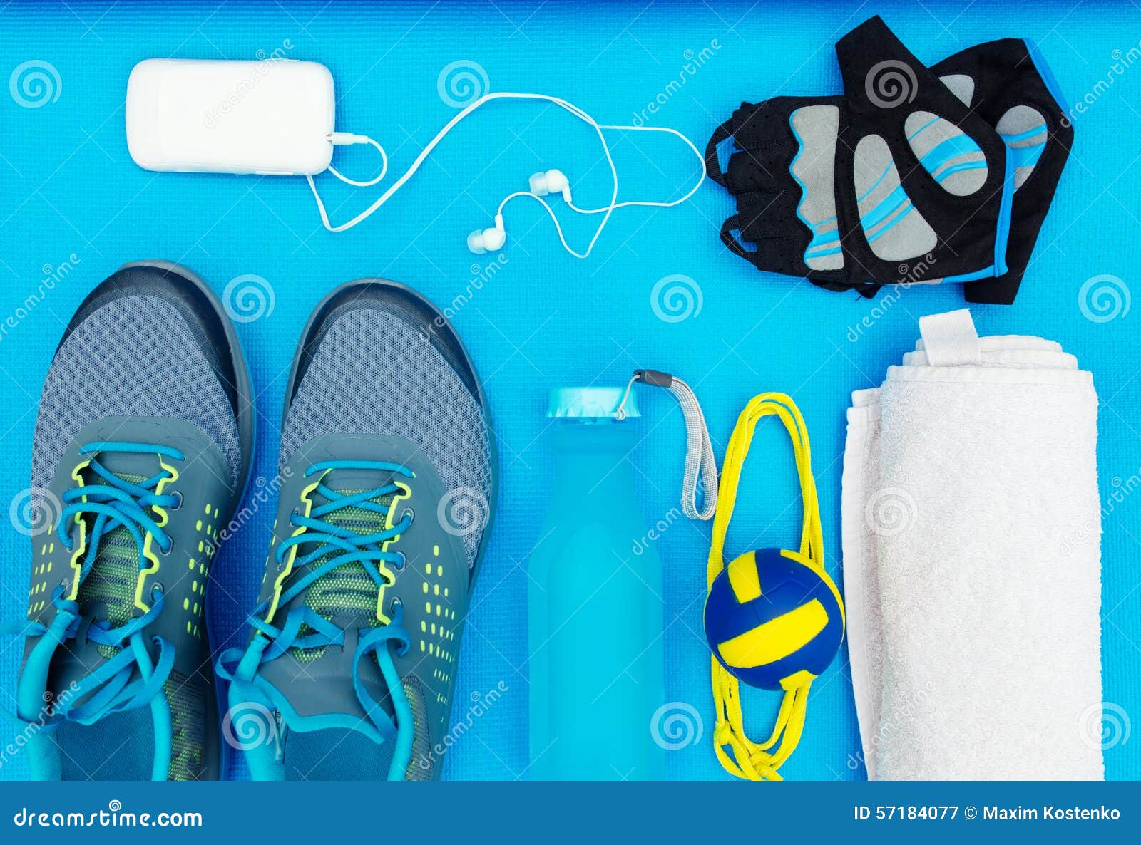 Different Tools and Accessories for Sport. Stock Image Image of