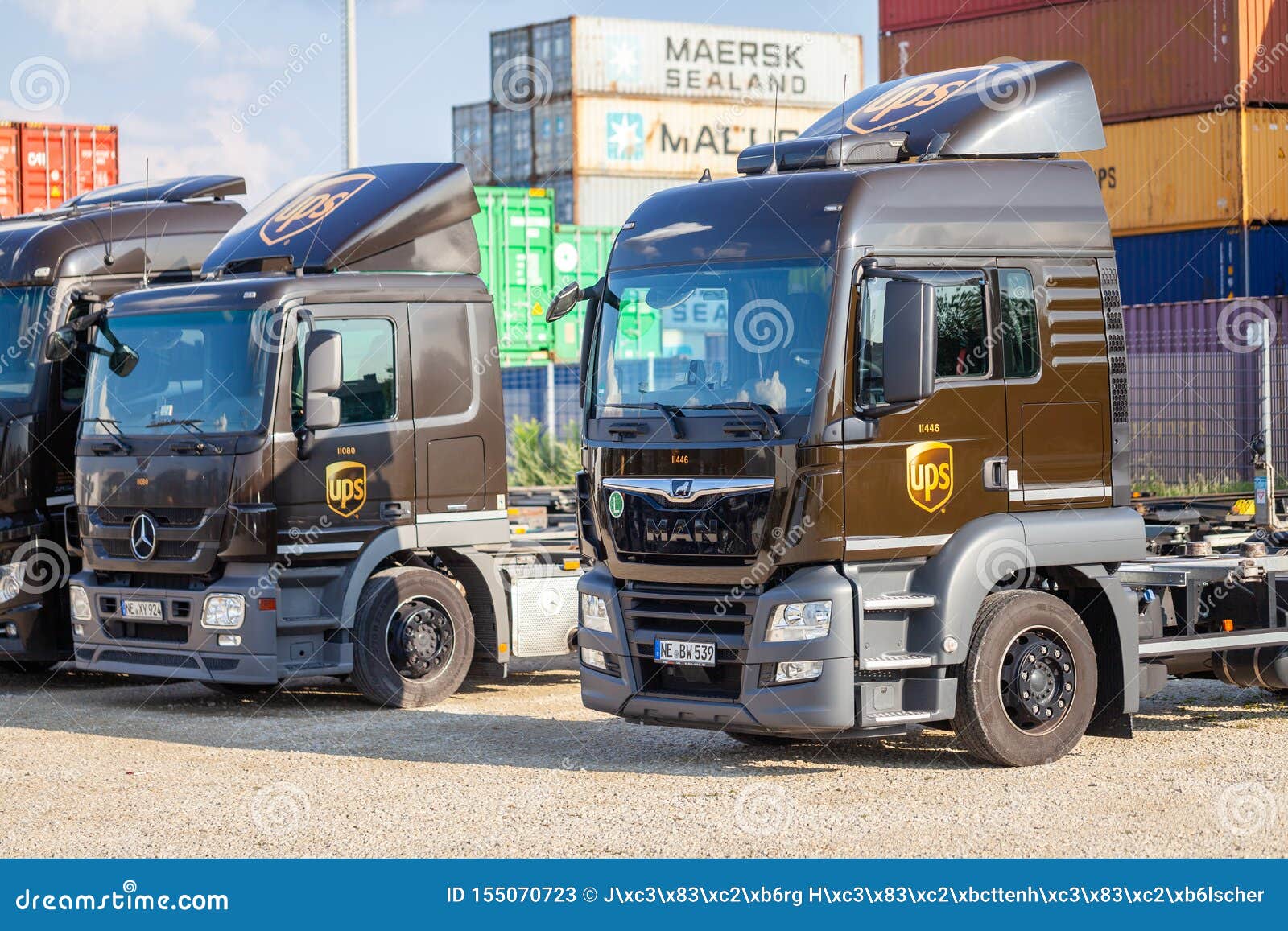 Different Trucks From The American Multinational Package ...