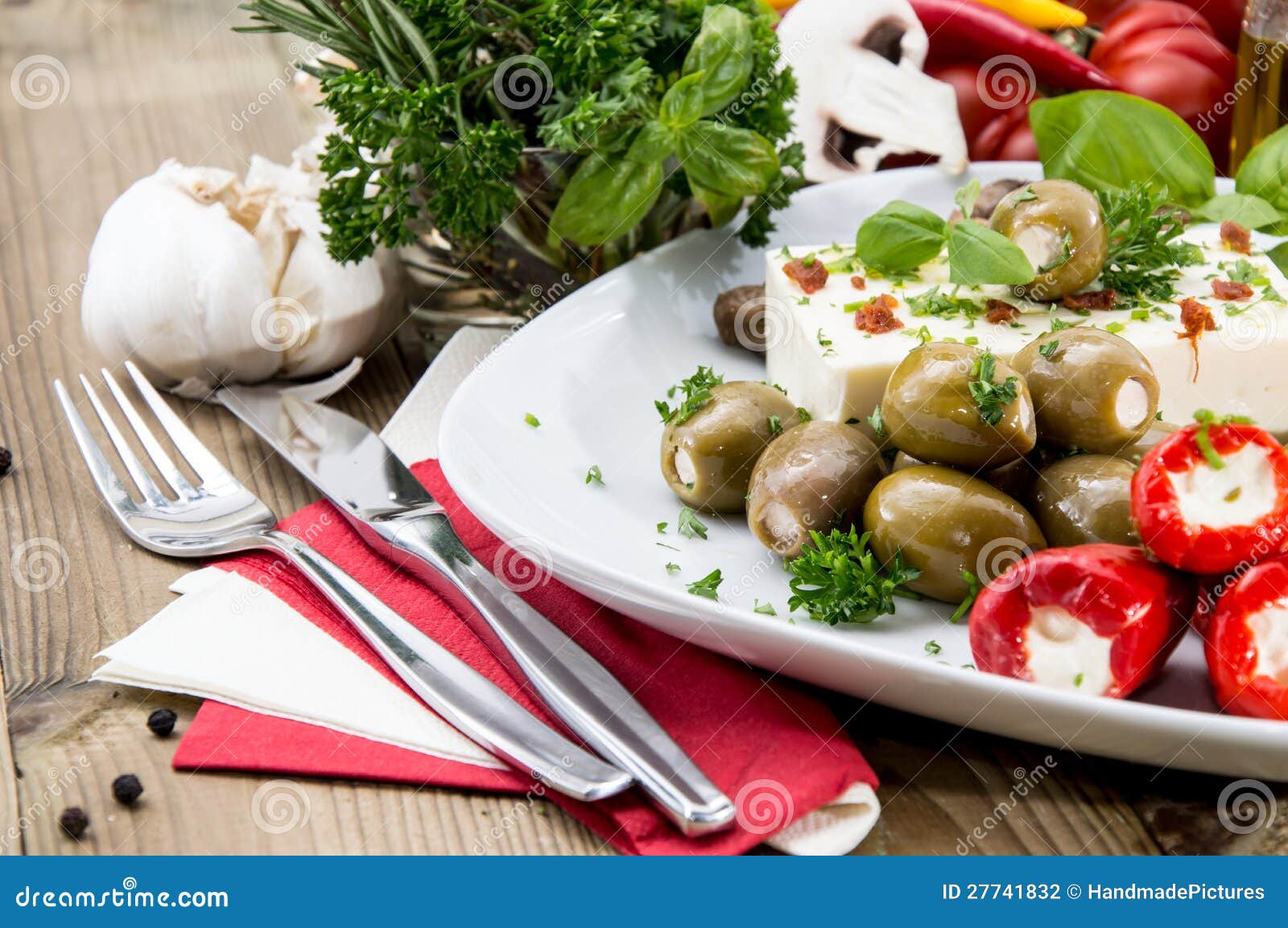 Different Types of Antipasto on a Plate Stock Photo Image of italian