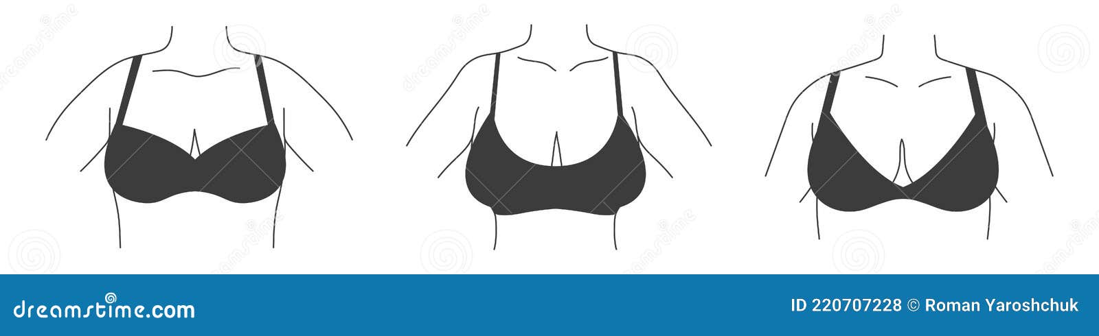 Different Types of Bras. Collection of Lingerie Stock Vector - Illustration  of icon, element: 220707228