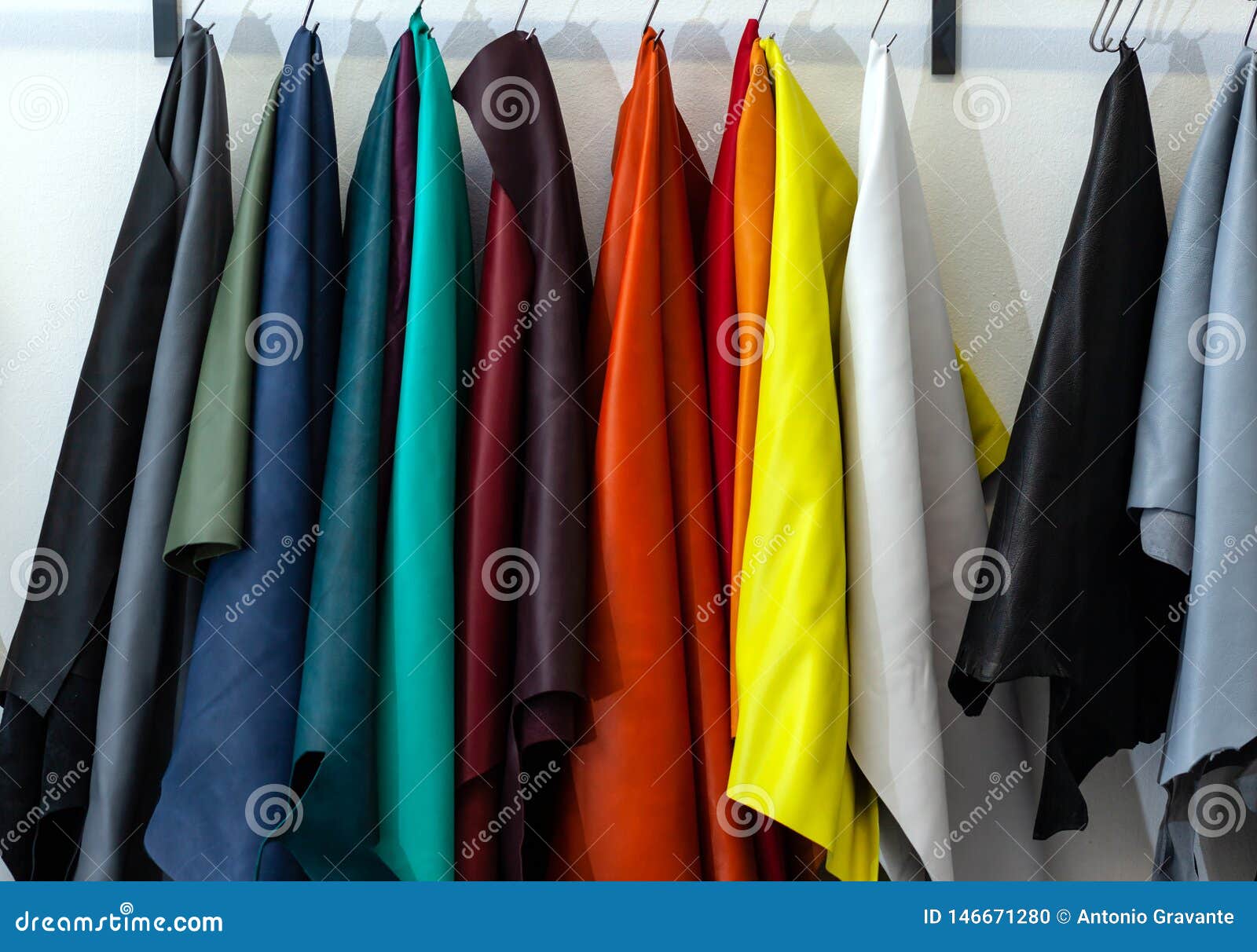 Different Types and Colors of Leathers Stock Photo Image of dark