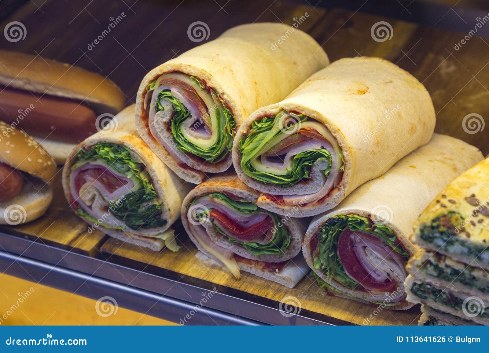 Different Types of Delicious Street Food and Snacks in Venice, I Stock