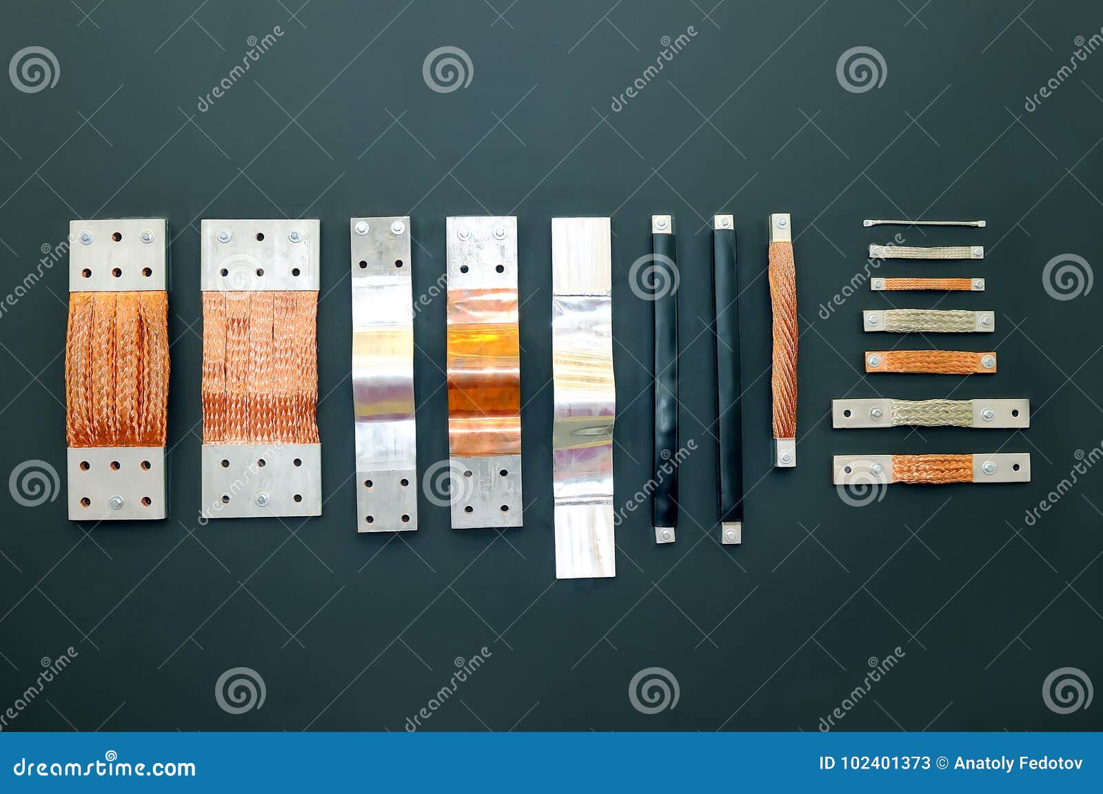 Different Types Of Electrical Copper Bus Stock Image ...