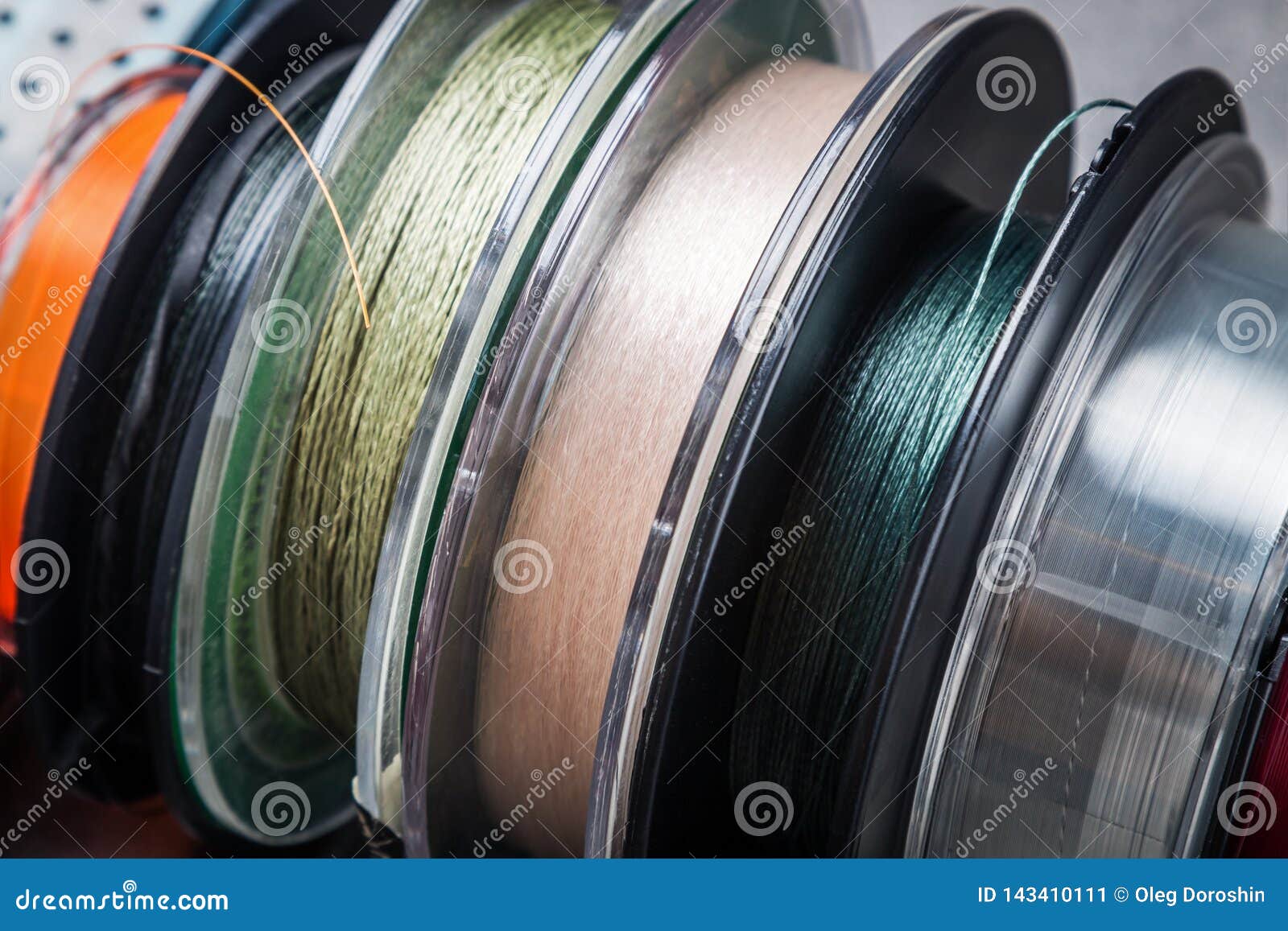 Different Types of Fishing Lines and Braided Cords in Fishing Reels Stock  Image - Image of catch, equipment: 143410111