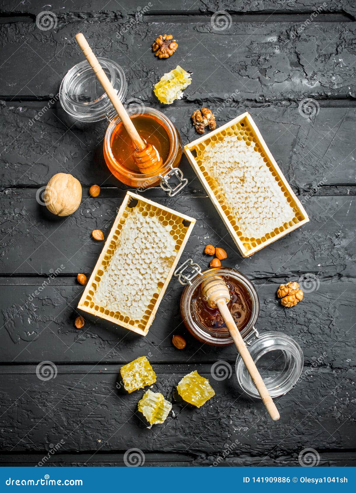 Different types of honey stock photo. Image of comb - 141909886