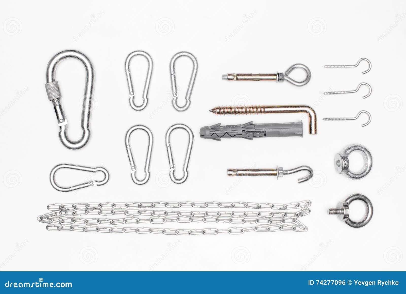Different types of hooks stock photo. Image of item, accessory - 74277096