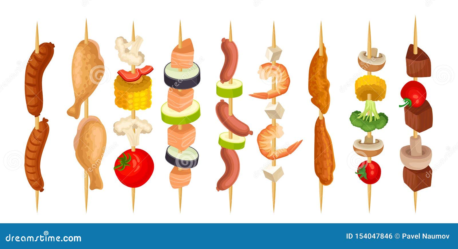 Skewer Vegetables Stock Illustrations 1,061 Skewer Vegetables Stock