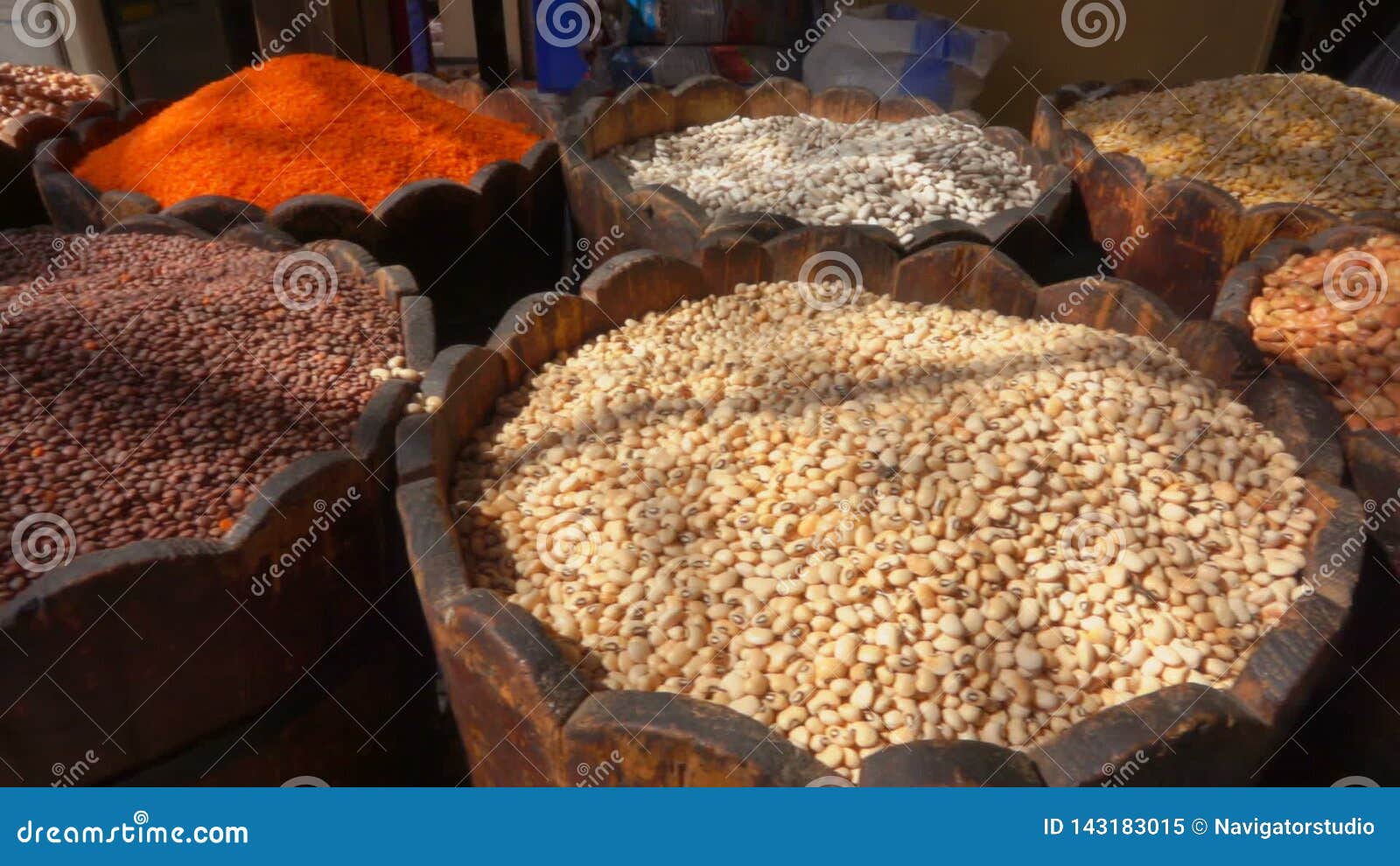 Different Types of Legumes are in Barrels Stock Video Video of plant