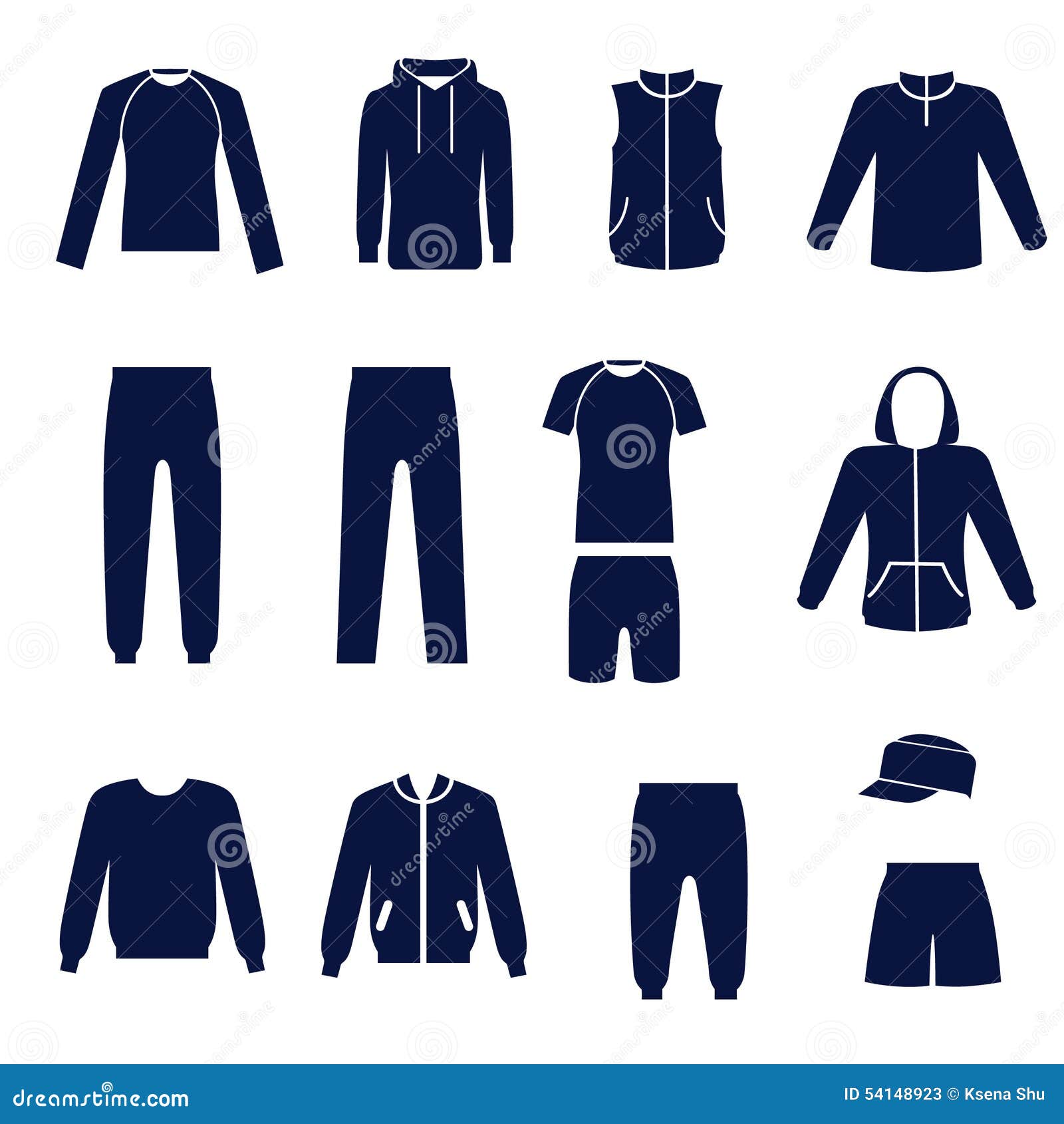 Different Types of Menâ€™s Clothes for Sport Stock Vector ...