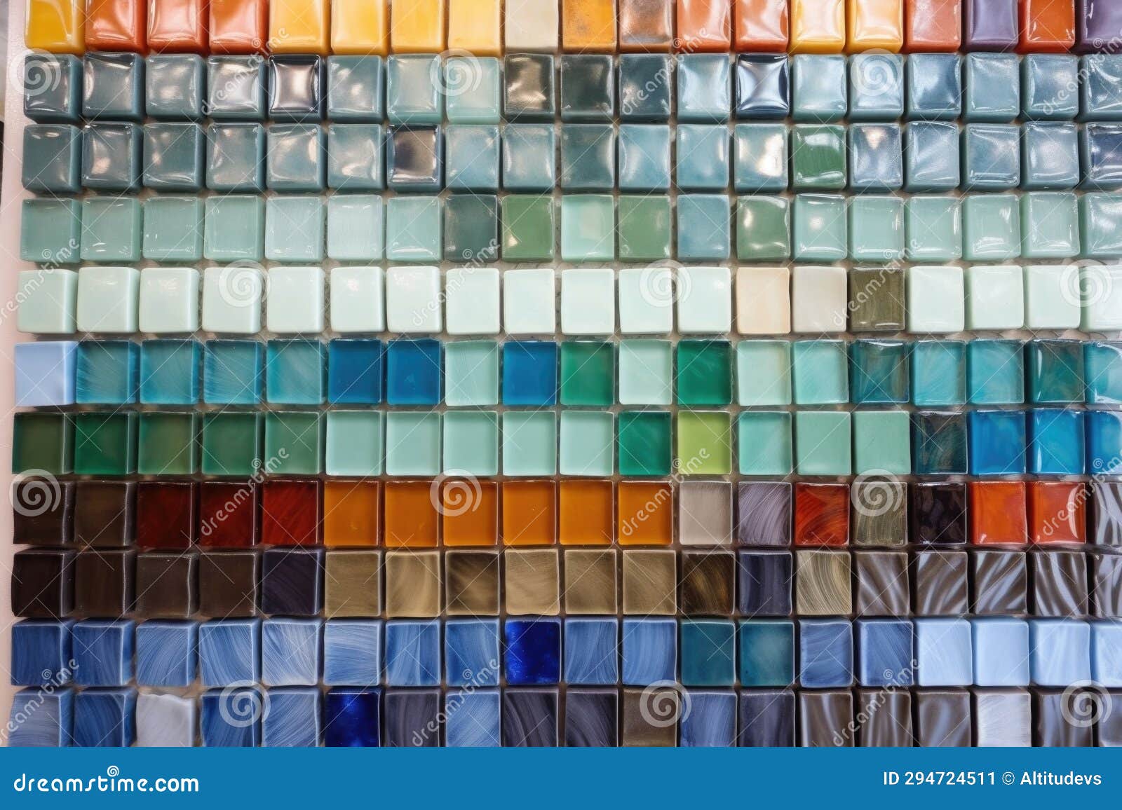 Different Types of Tiles in Various Stages of Glazing Stock Image