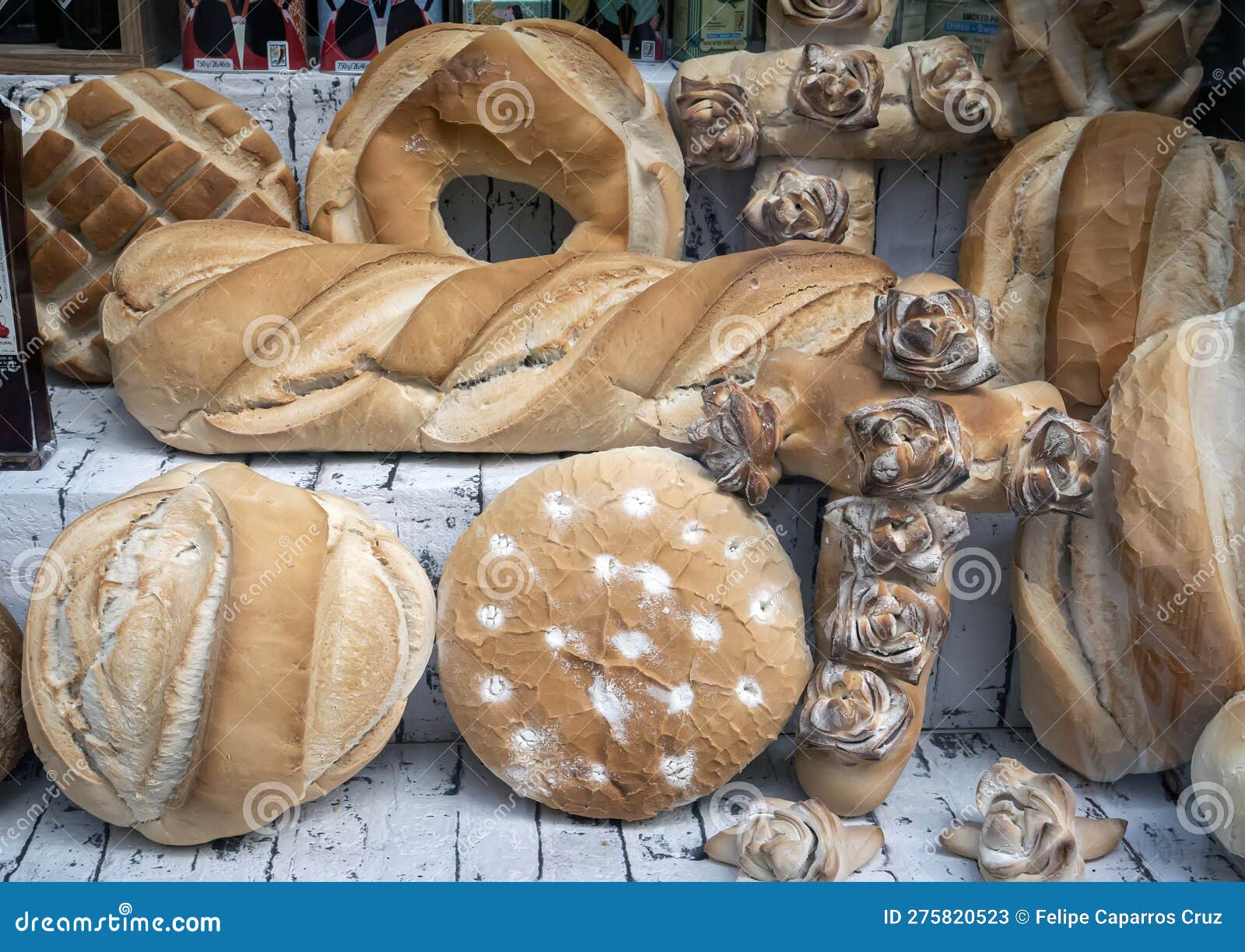 Different Types of Traditional Bread of Caceres Stock Image Image of