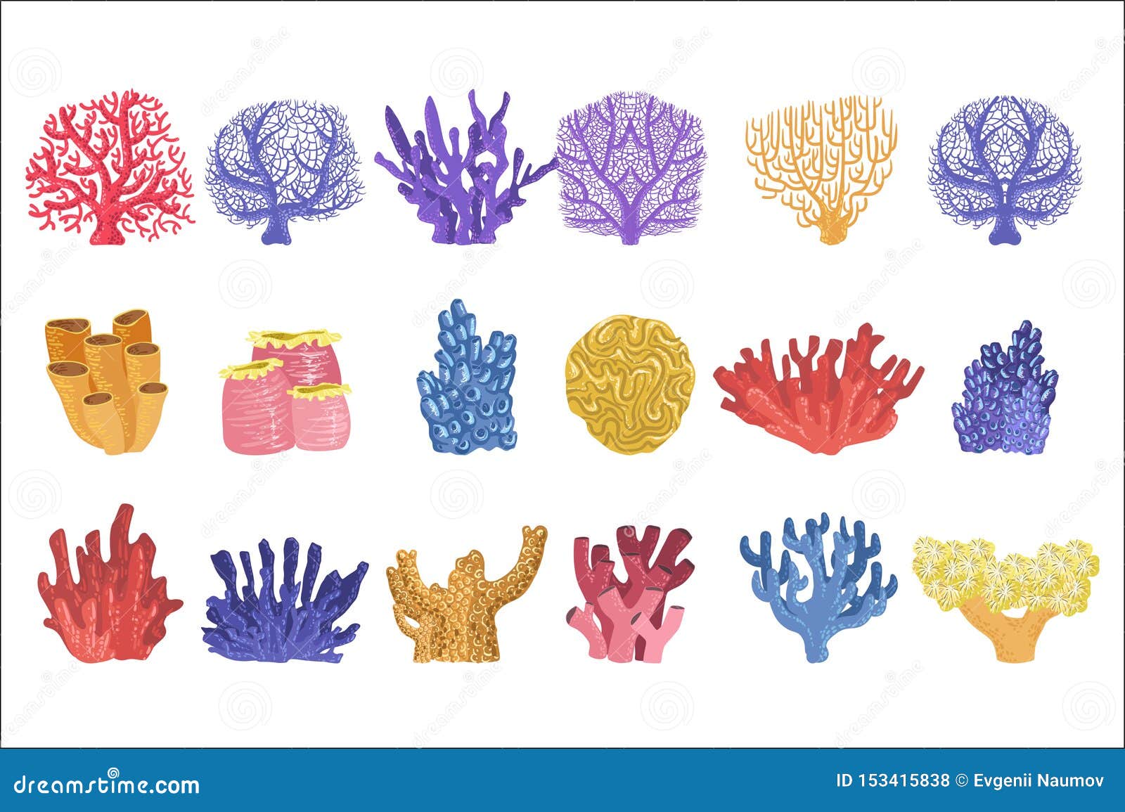 Coral Collection, Illustration, Drawing, Engraving, Ink, Line Art ...