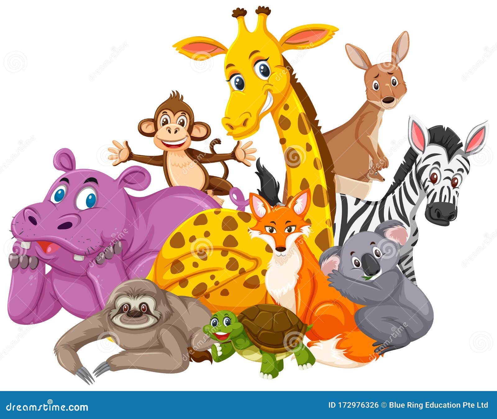 Different Types of Wild Animals on White Background Stock Vector - Illustration of wild, kangaroo: 172976326 Different Types of Wild Animals on White Background Stock Vector - Illustration of wild, kangaroo: 172976326