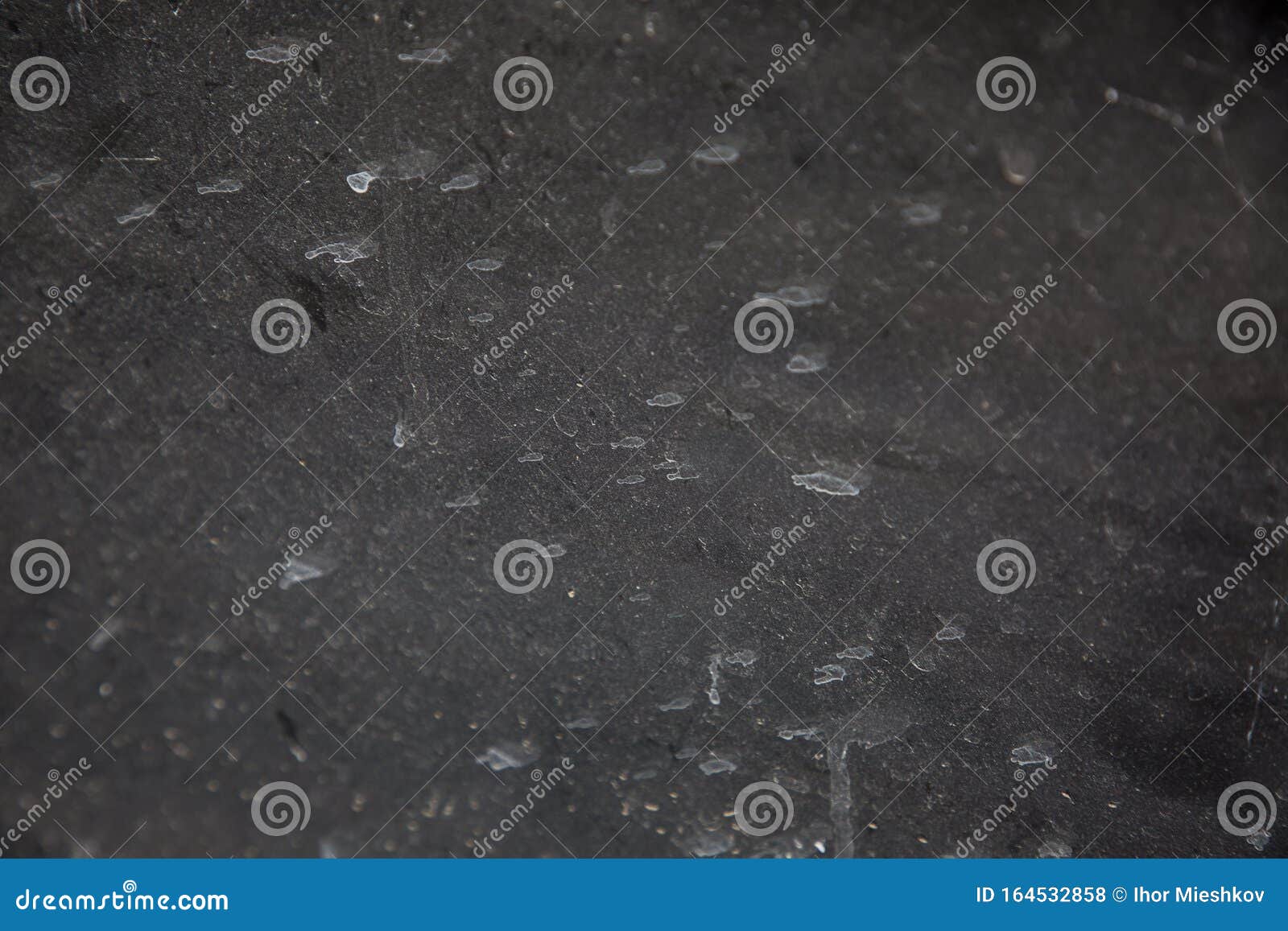 White Spots on Black Glass for Texture and Design Stock Photo Image