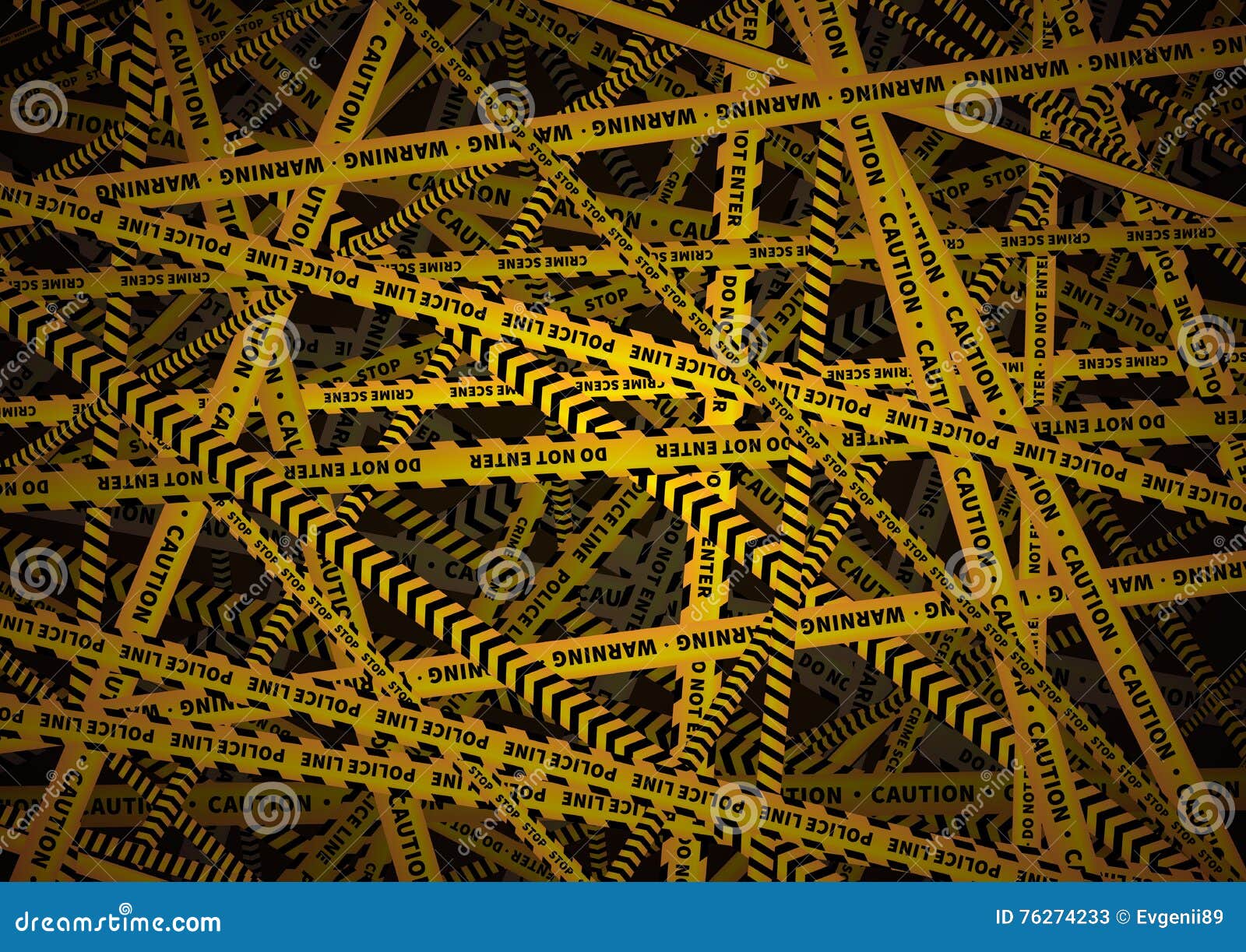 Different Yellow and Black Caution Tapes, A4 Background Stock