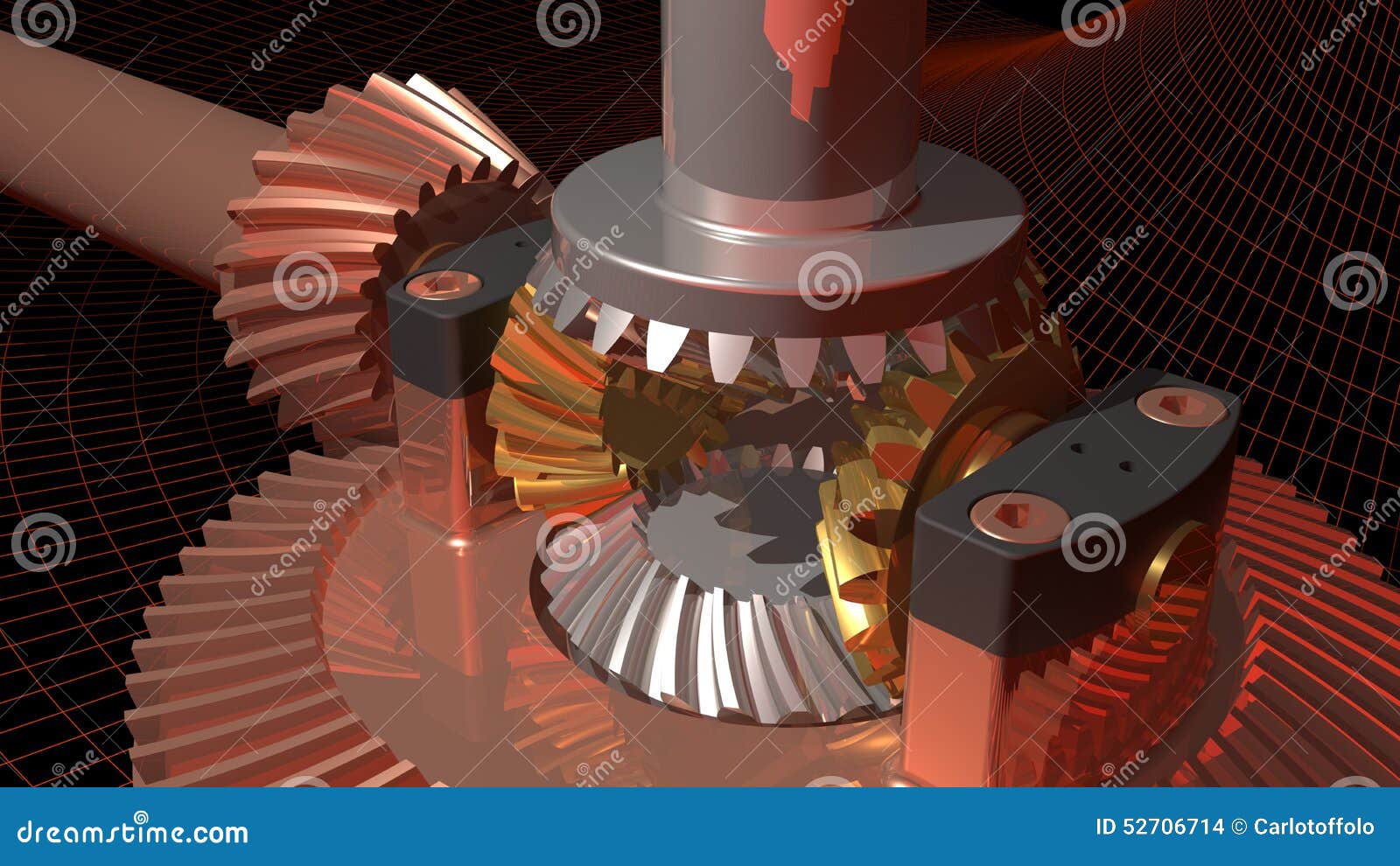 Differential gear stock illustration. Illustration of design 52706714