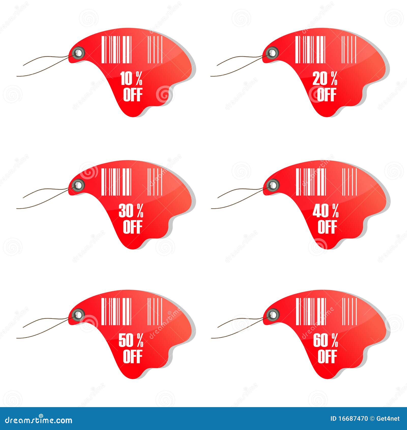 Differnt Discount Bar Code Tags Stock Illustration Illustration of business, digital 16687470