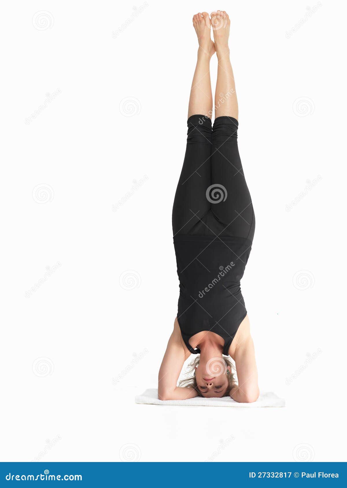 Difficult yoga pose stock image. Image of center, pretty - 27332817