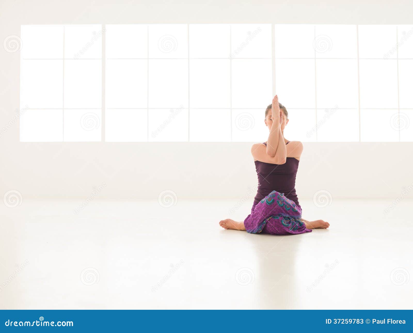 Difficult yoga pose stock image. Image of gomukasana - 37259783