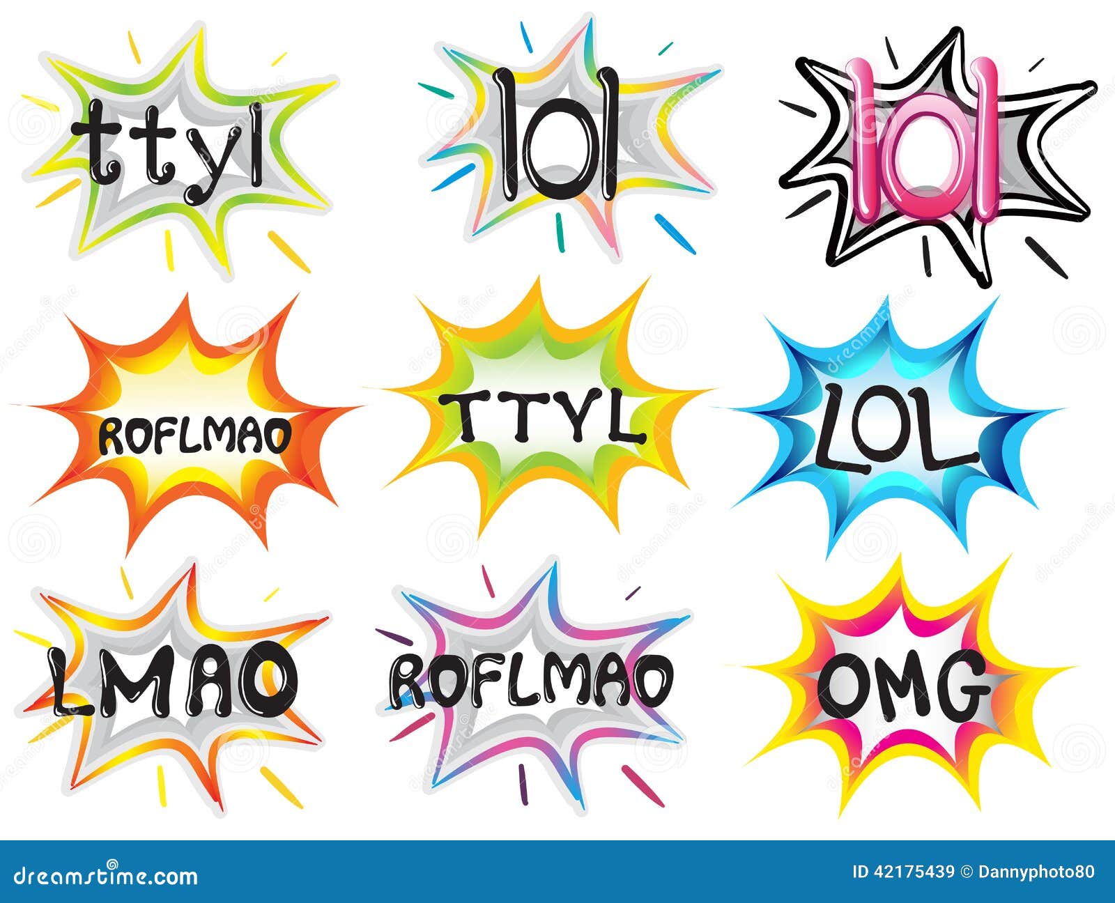 Différentes Expressions Courtnommées Illustration de Vecteur