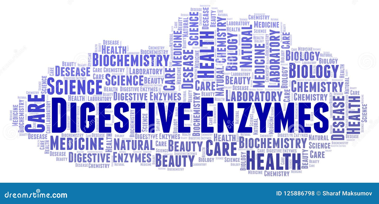 Digestive Enzymes Word Cloud. Stock Illustration Illustration of