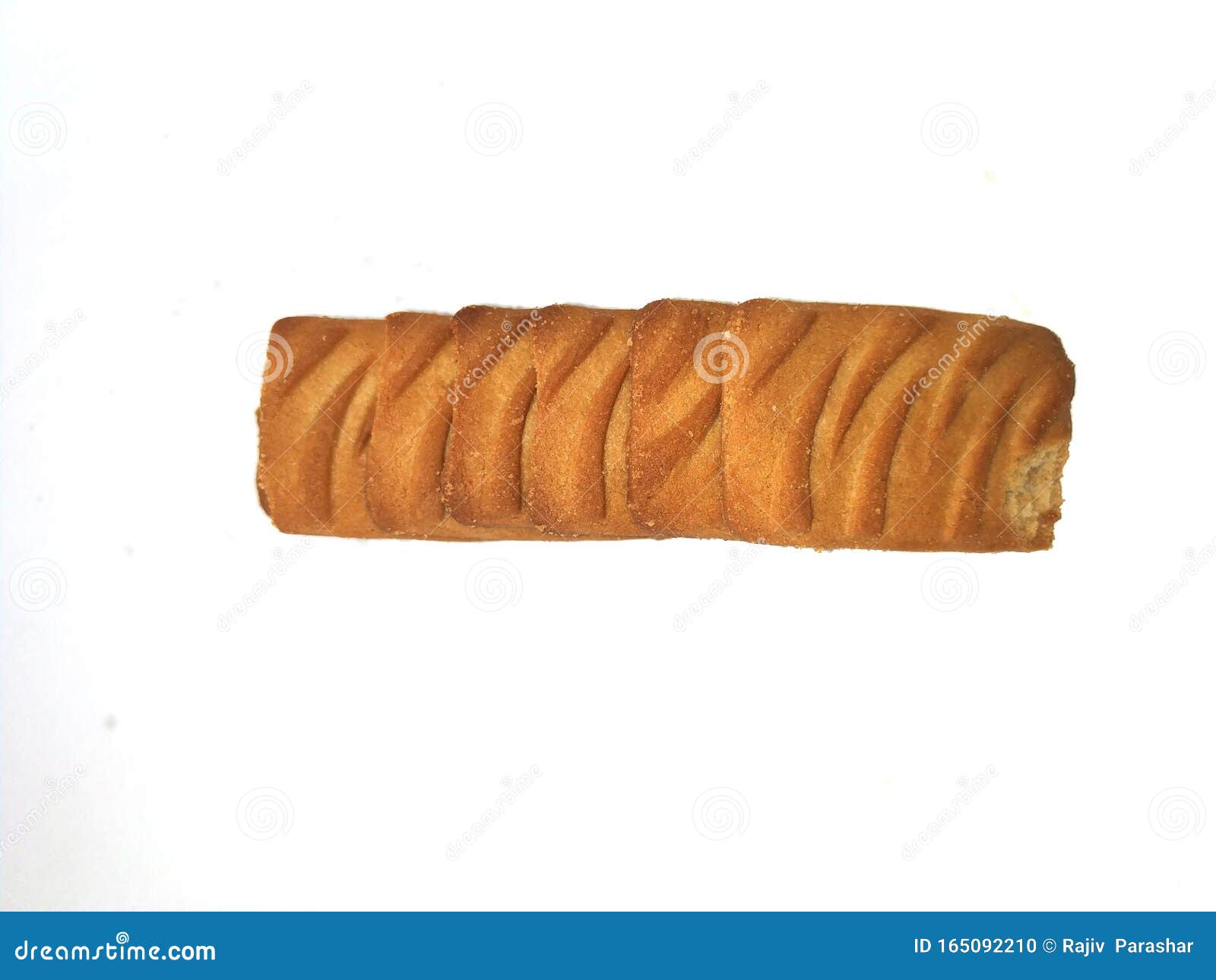 Digestive Whole Wheat Biscuits Isolated on White Back Ground Stock